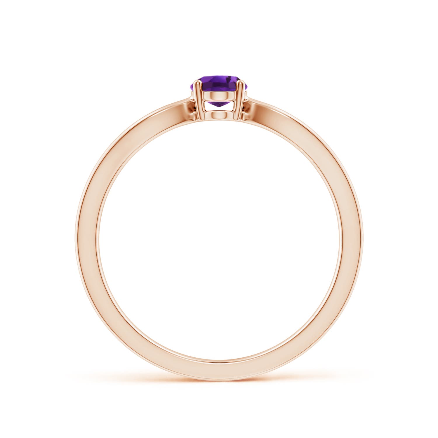 AAAA - Amethyst / 0.4 CT / 14 KT Rose Gold