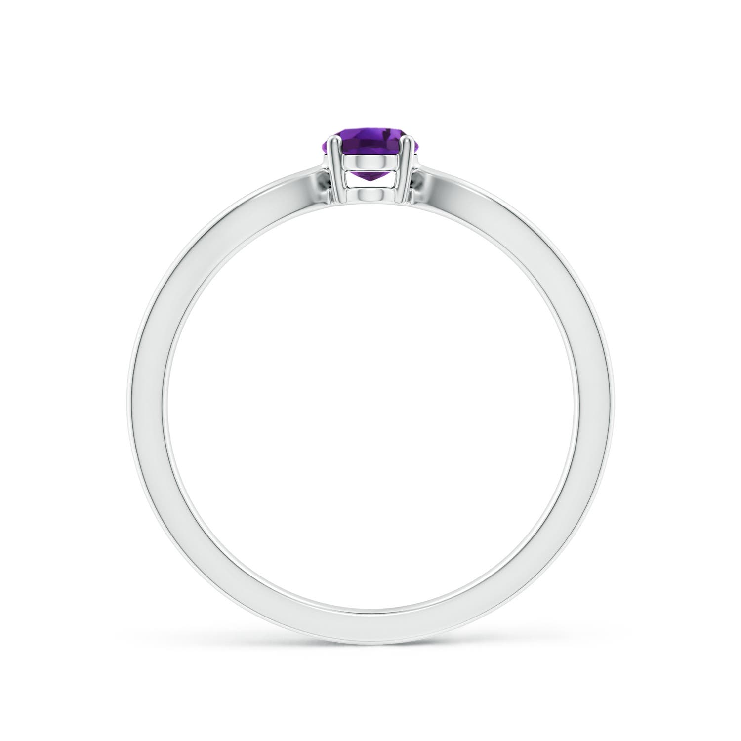 AAAA - Amethyst / 0.4 CT / 14 KT White Gold