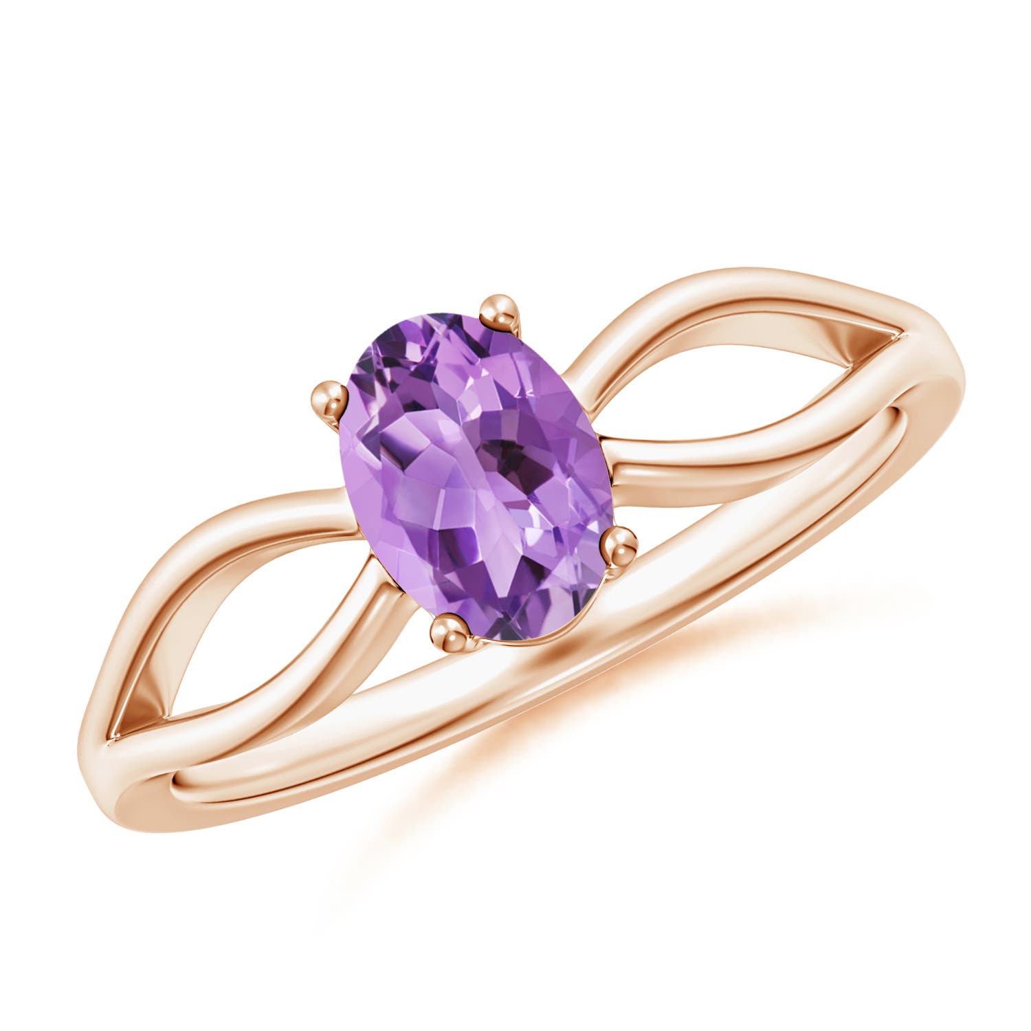 A - Amethyst / 0.7 CT / 14 KT Rose Gold