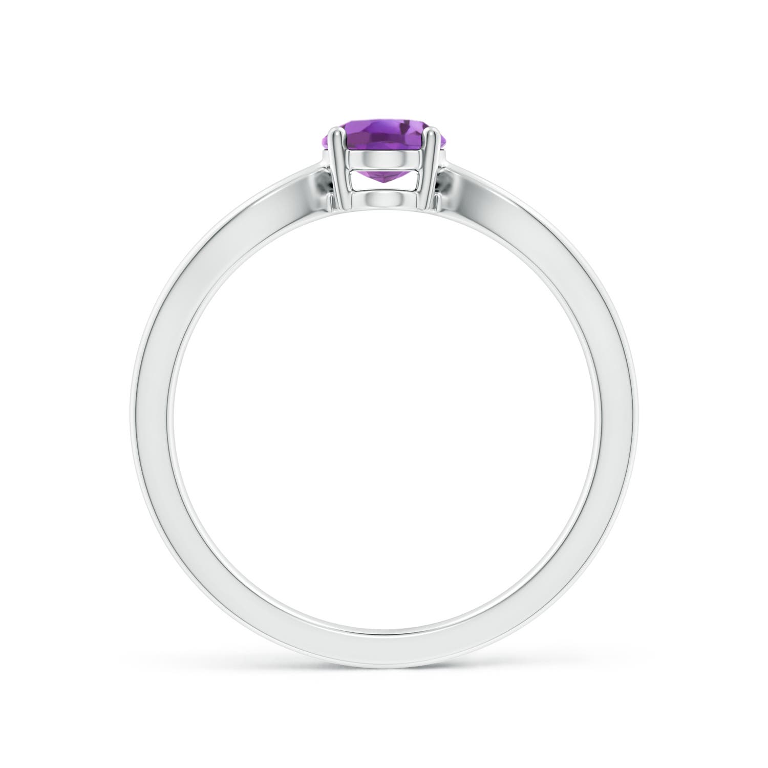 A - Amethyst / 0.7 CT / 14 KT White Gold