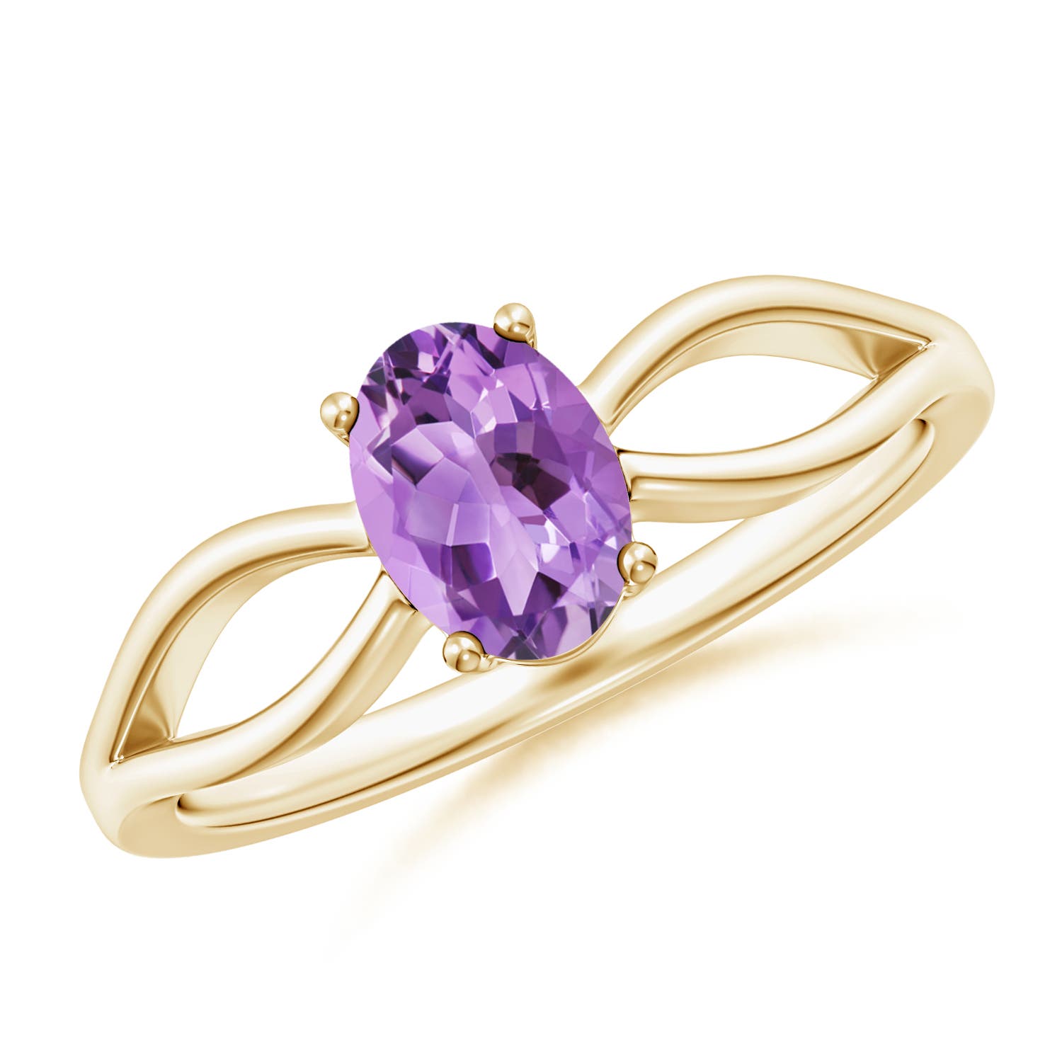 A - Amethyst / 0.7 CT / 14 KT Yellow Gold