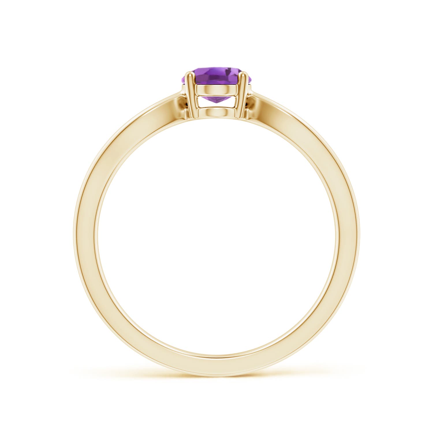 A - Amethyst / 0.7 CT / 14 KT Yellow Gold