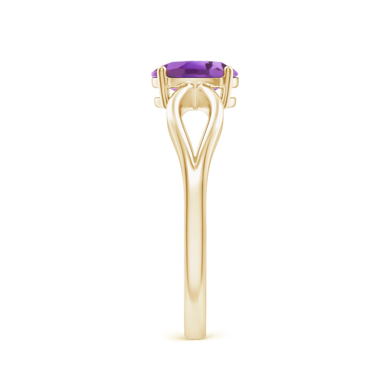 A - Amethyst / 0.7 CT / 14 KT Yellow Gold