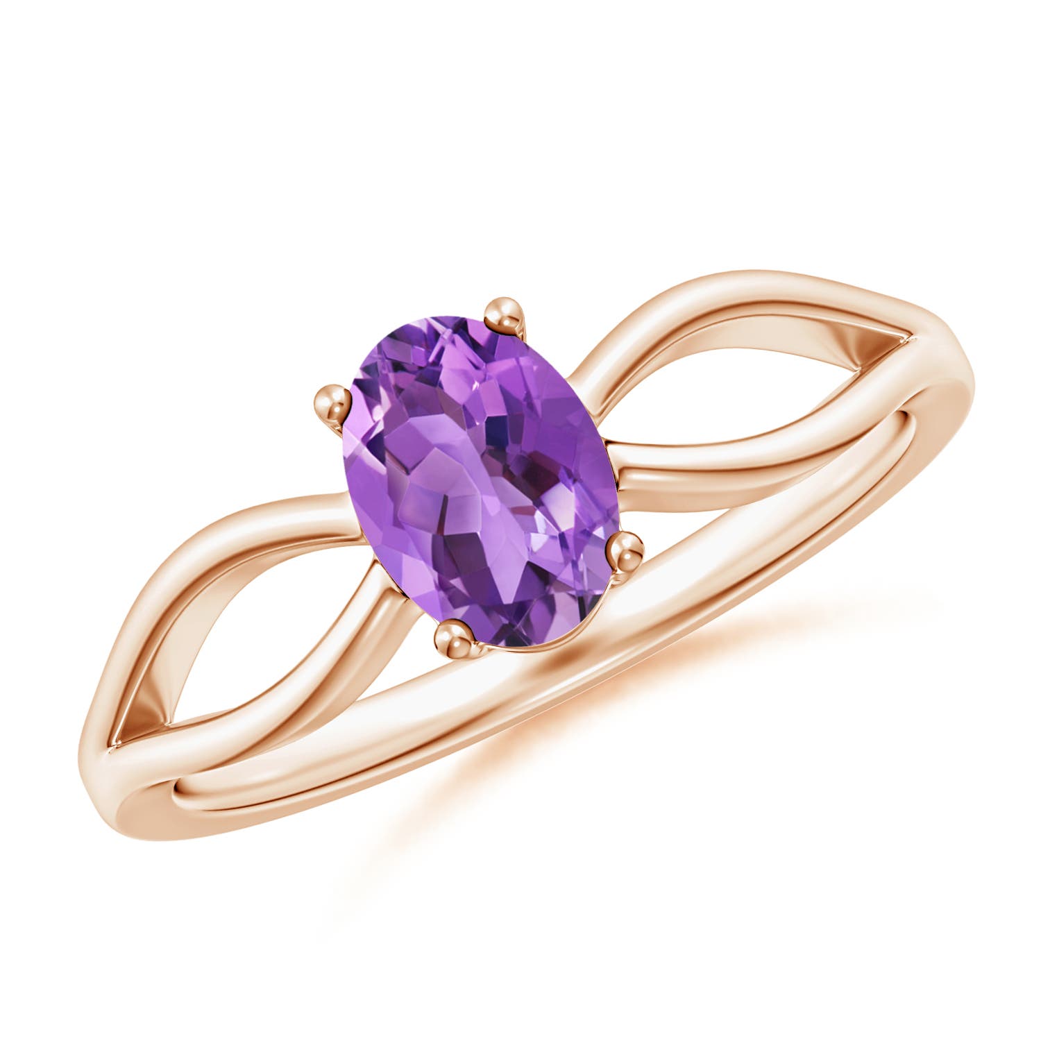 AA - Amethyst / 0.7 CT / 14 KT Rose Gold