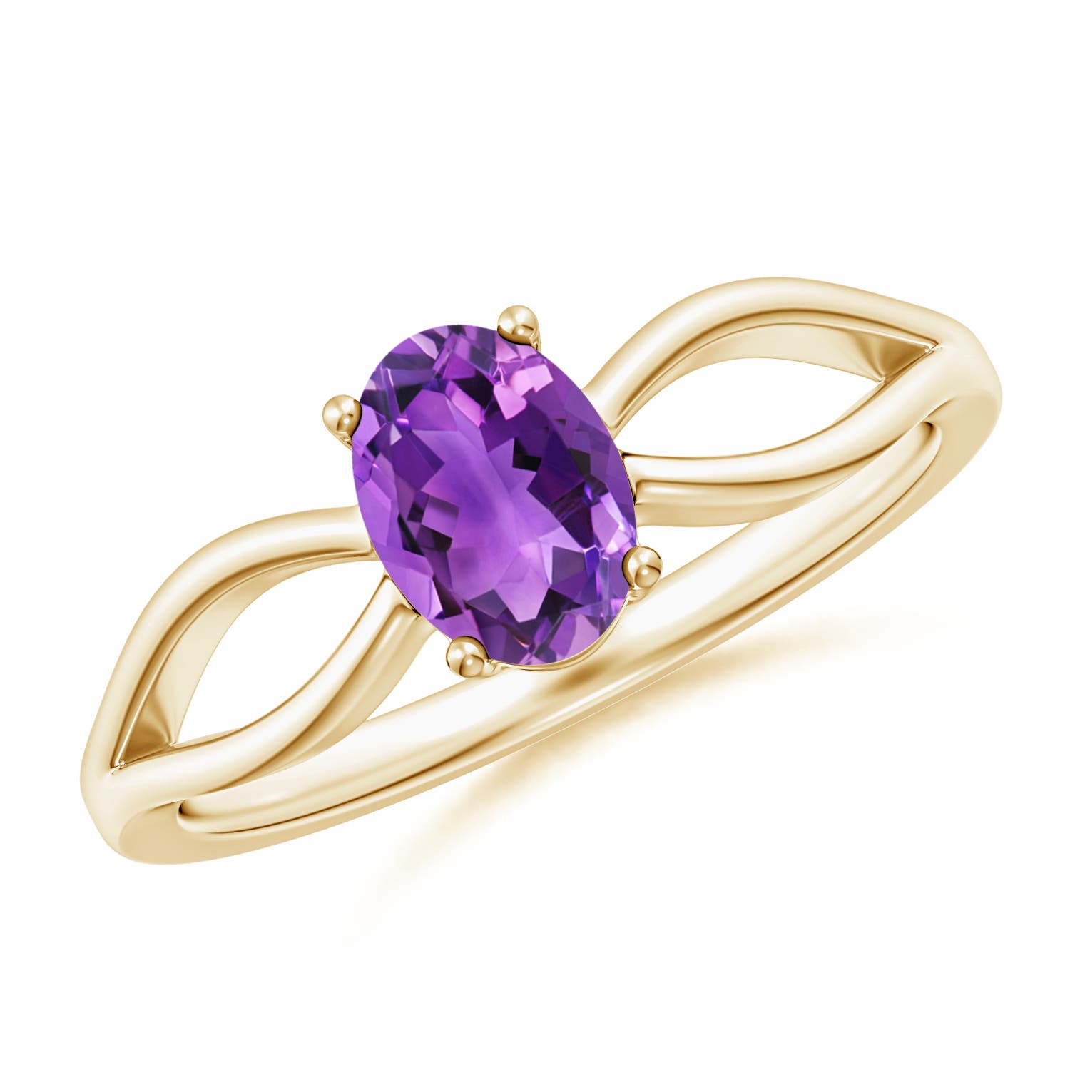 AAA - Amethyst / 0.7 CT / 14 KT Yellow Gold