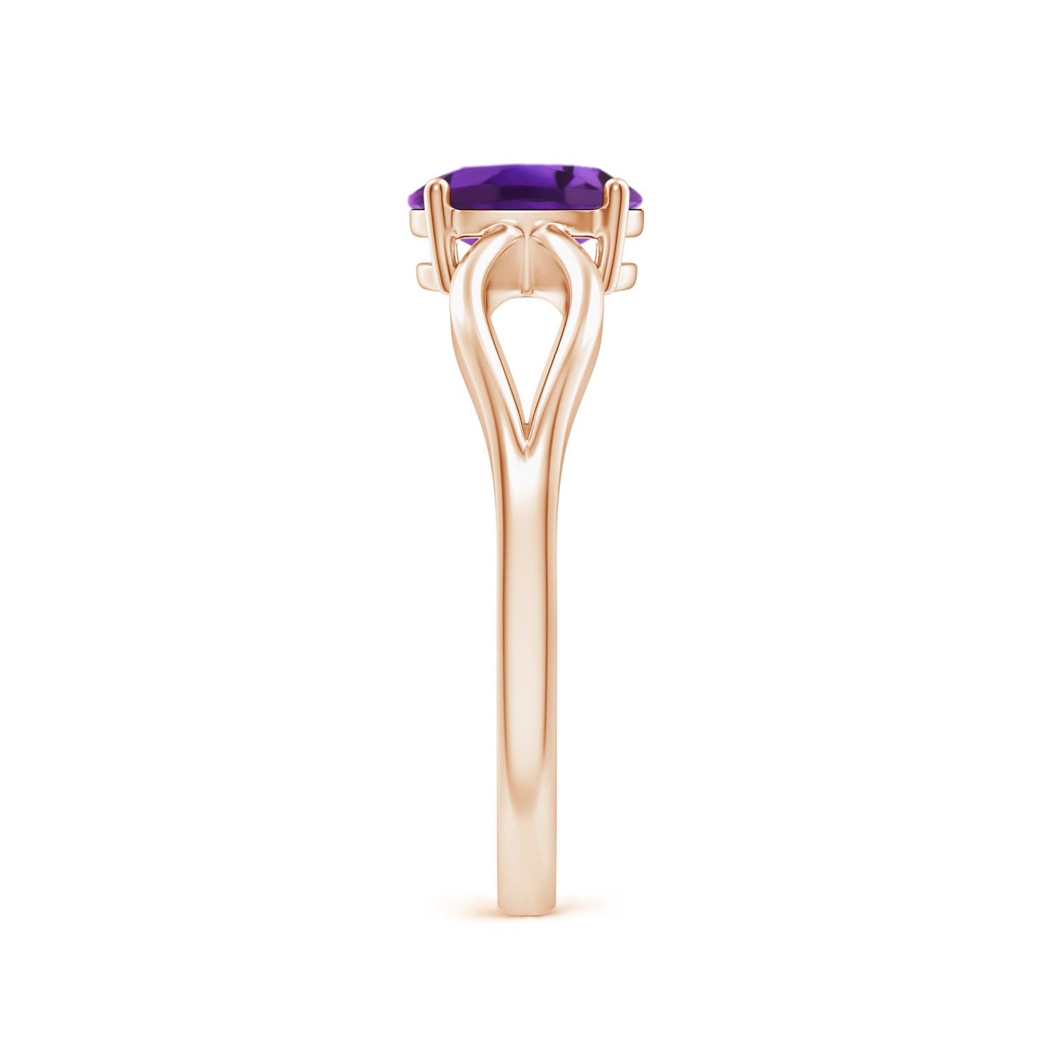 AAAA - Amethyst / 0.7 CT / 14 KT Rose Gold