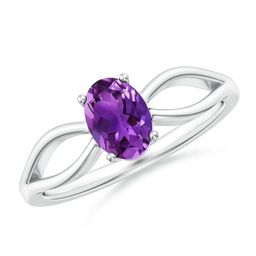 Amethyst Solitaire Engagement Rings