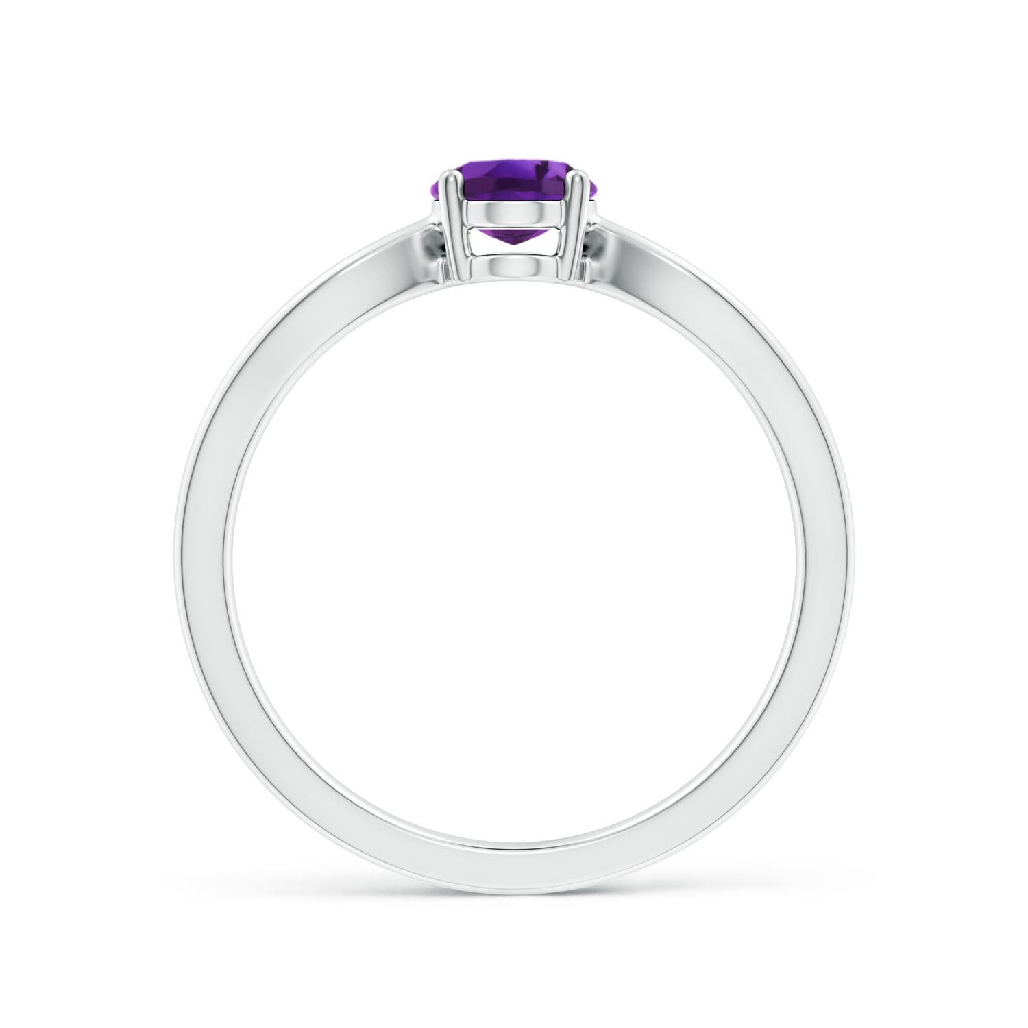 AAAA - Amethyst / 0.7 CT / 14 KT White Gold