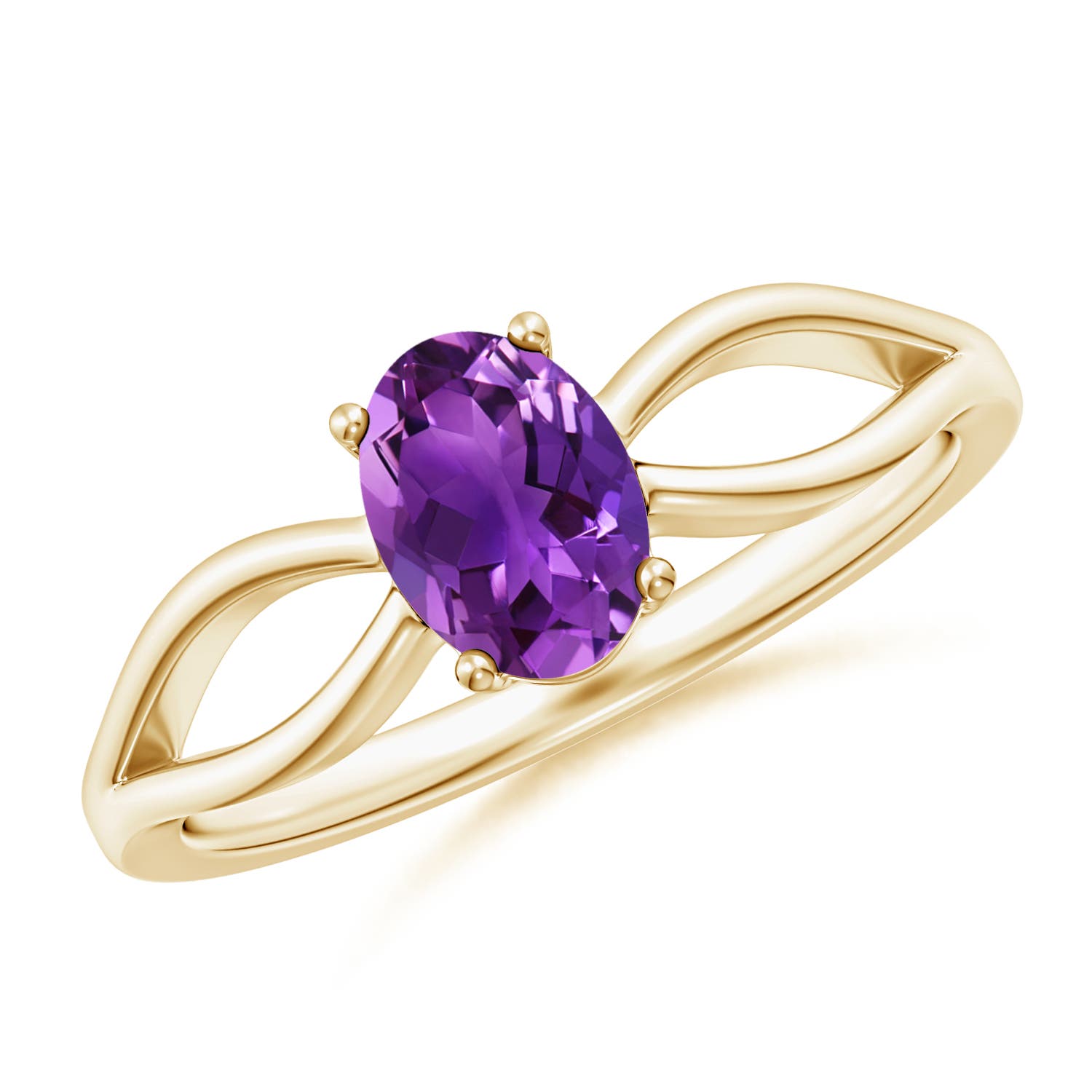 AAAA - Amethyst / 0.7 CT / 14 KT Yellow Gold