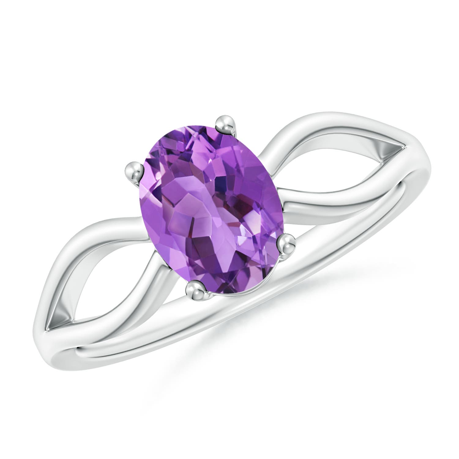 AA - Amethyst / 1.15 CT / 14 KT White Gold