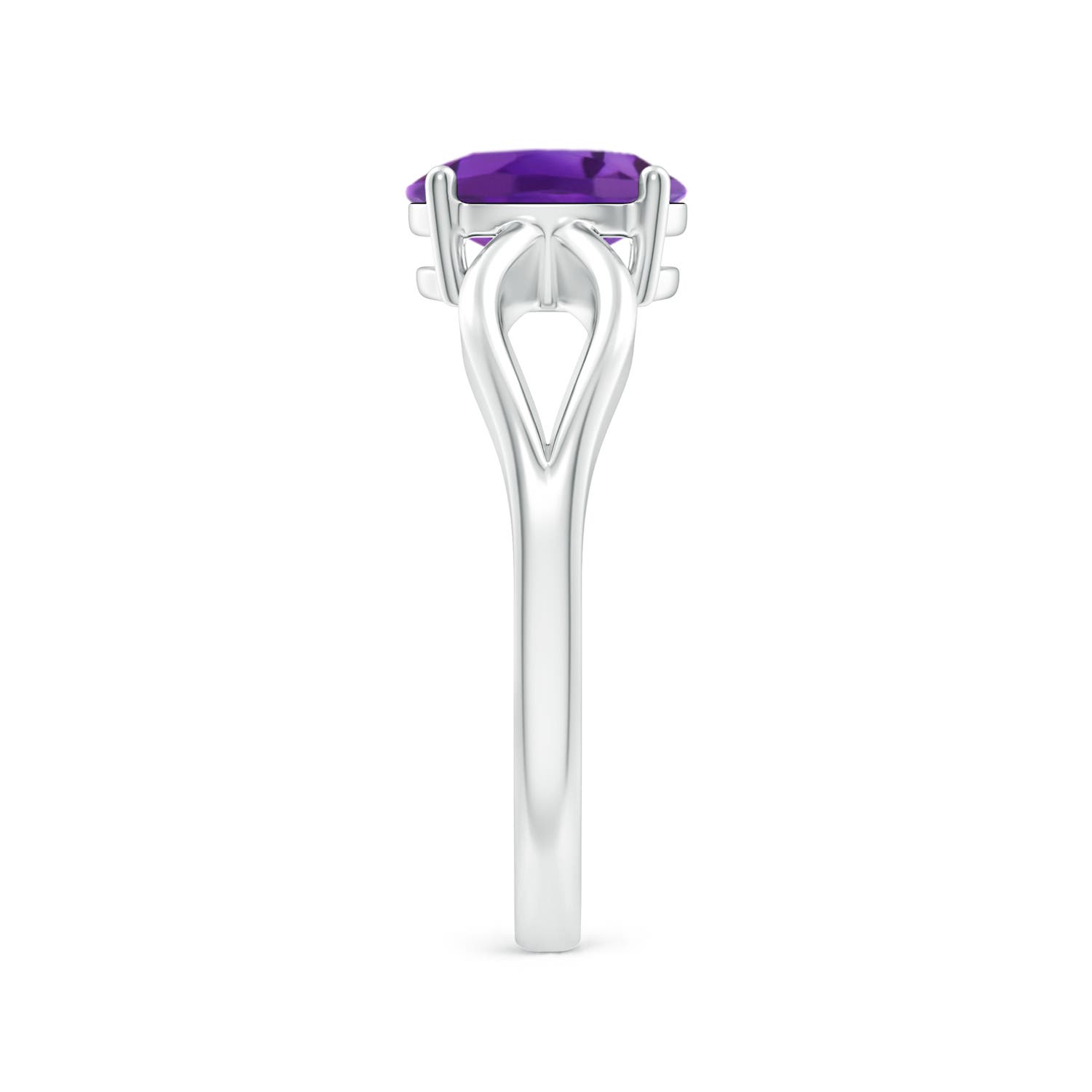 AAA - Amethyst / 1.15 CT / 14 KT White Gold