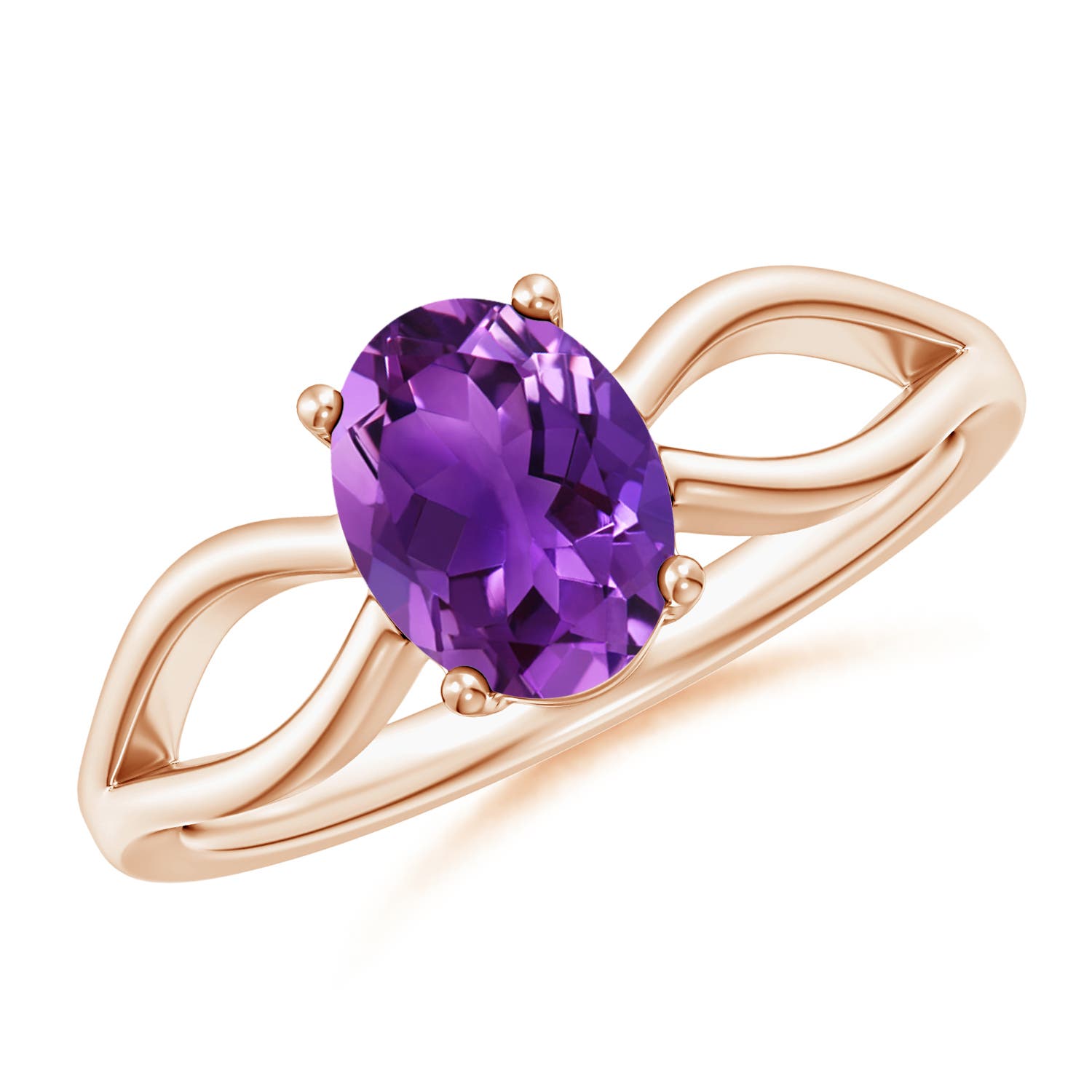 AAAA - Amethyst / 1.15 CT / 14 KT Rose Gold