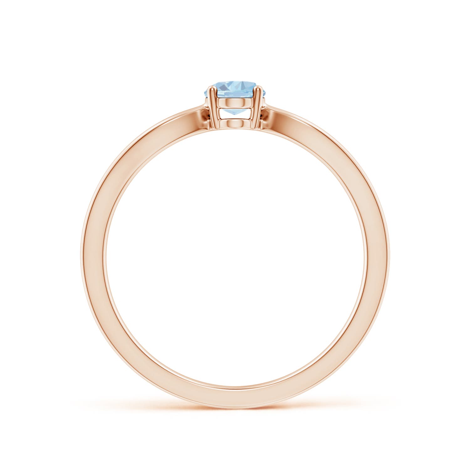 A - Aquamarine / 0.4 CT / 14 KT Rose Gold