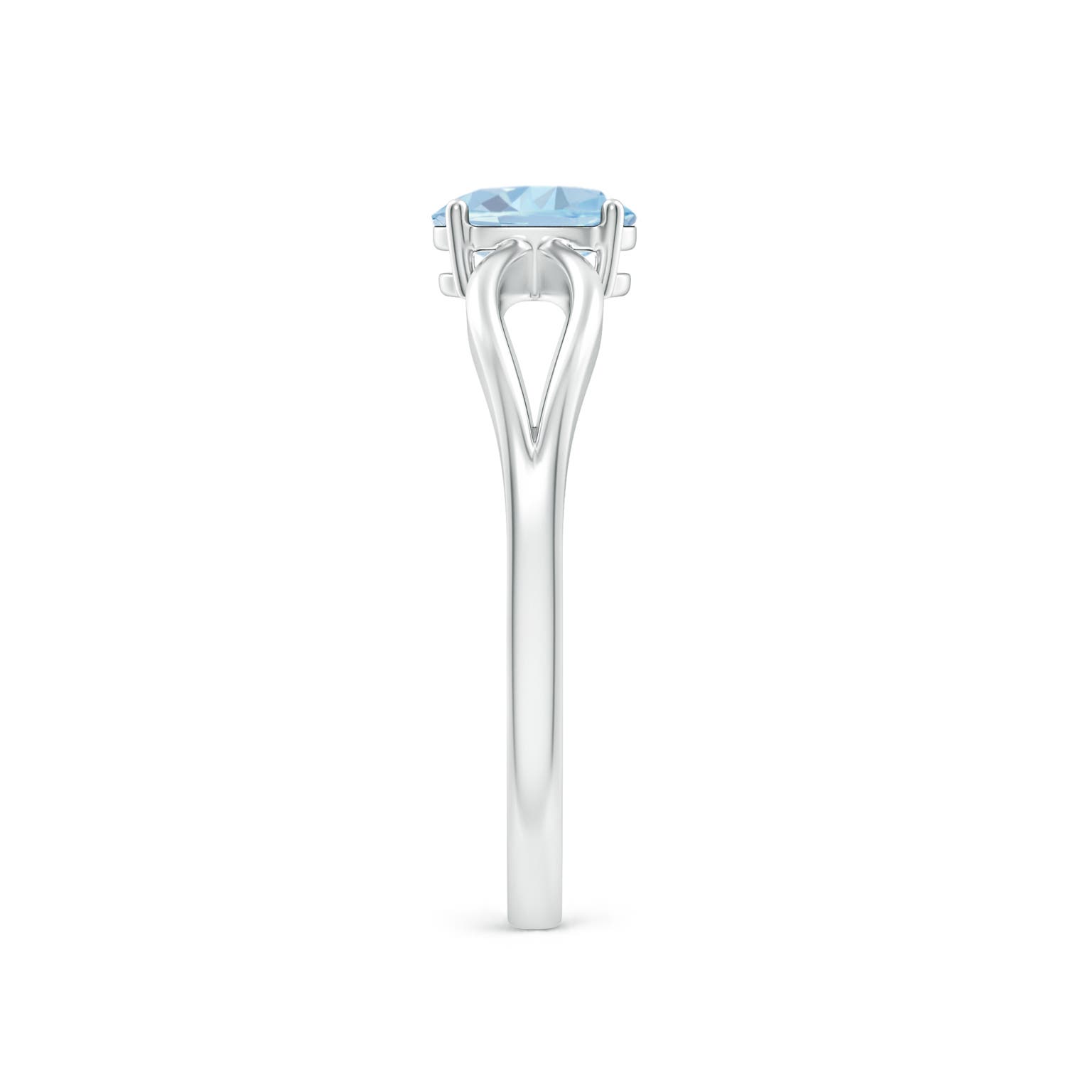 A - Aquamarine / 0.4 CT / 14 KT White Gold