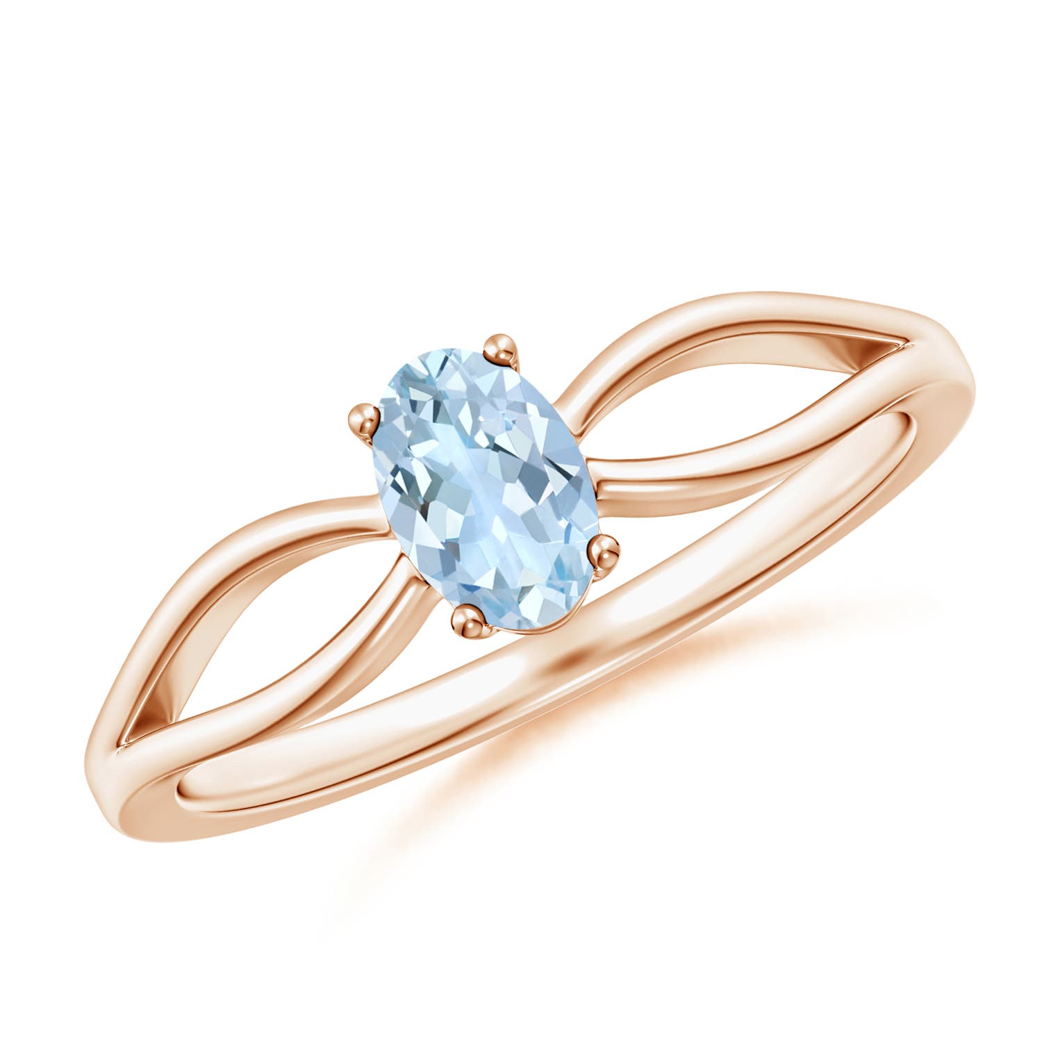 AA - Aquamarine / 0.4 CT / 14 KT Rose Gold