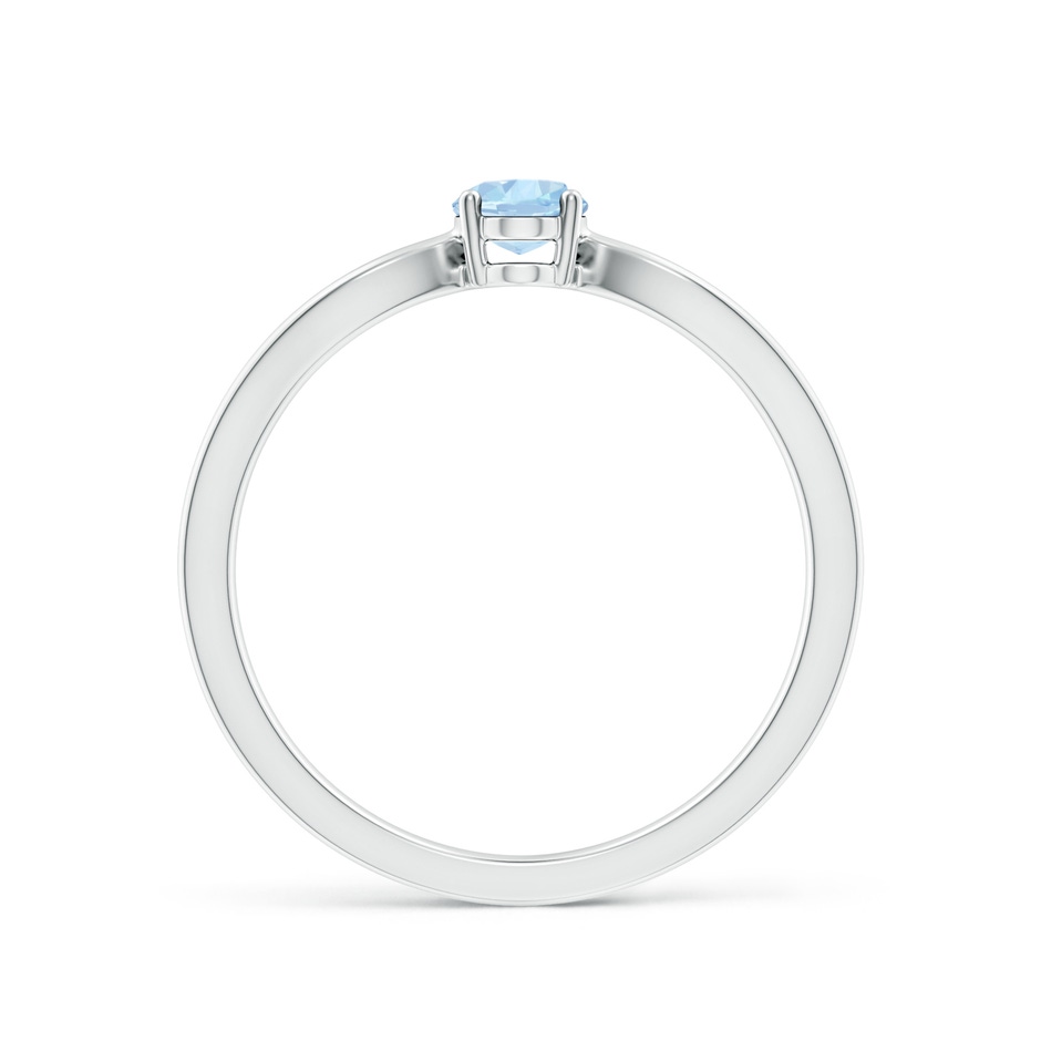 6x4mm AA Prong-Set Solitaire Aquamarine Split Shank Ring in White Gold side-1