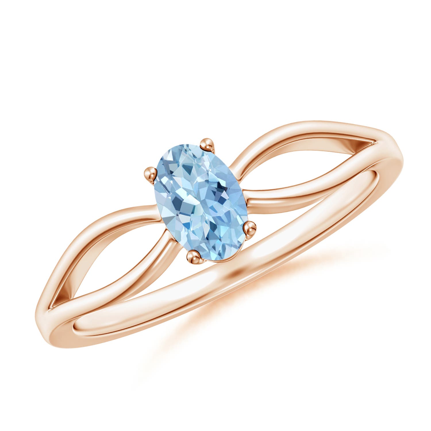 AAA - Aquamarine / 0.4 CT / 14 KT Rose Gold