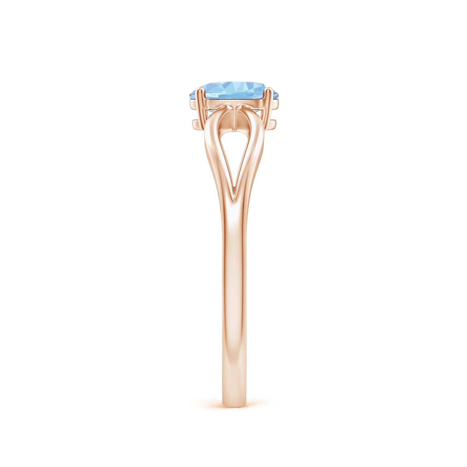 AAA - Aquamarine / 0.4 CT / 14 KT Rose Gold