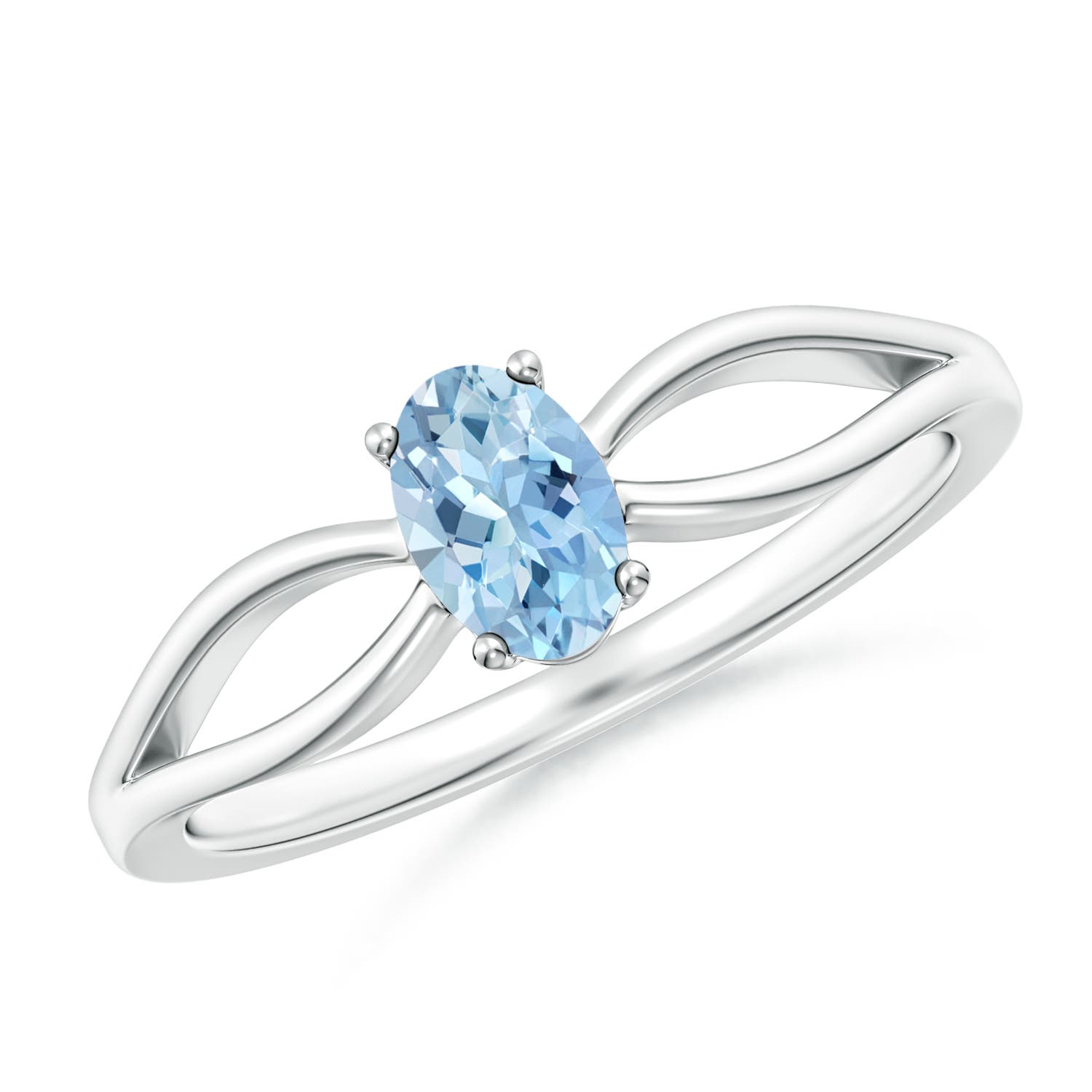 AAA - Aquamarine / 0.4 CT / 14 KT White Gold