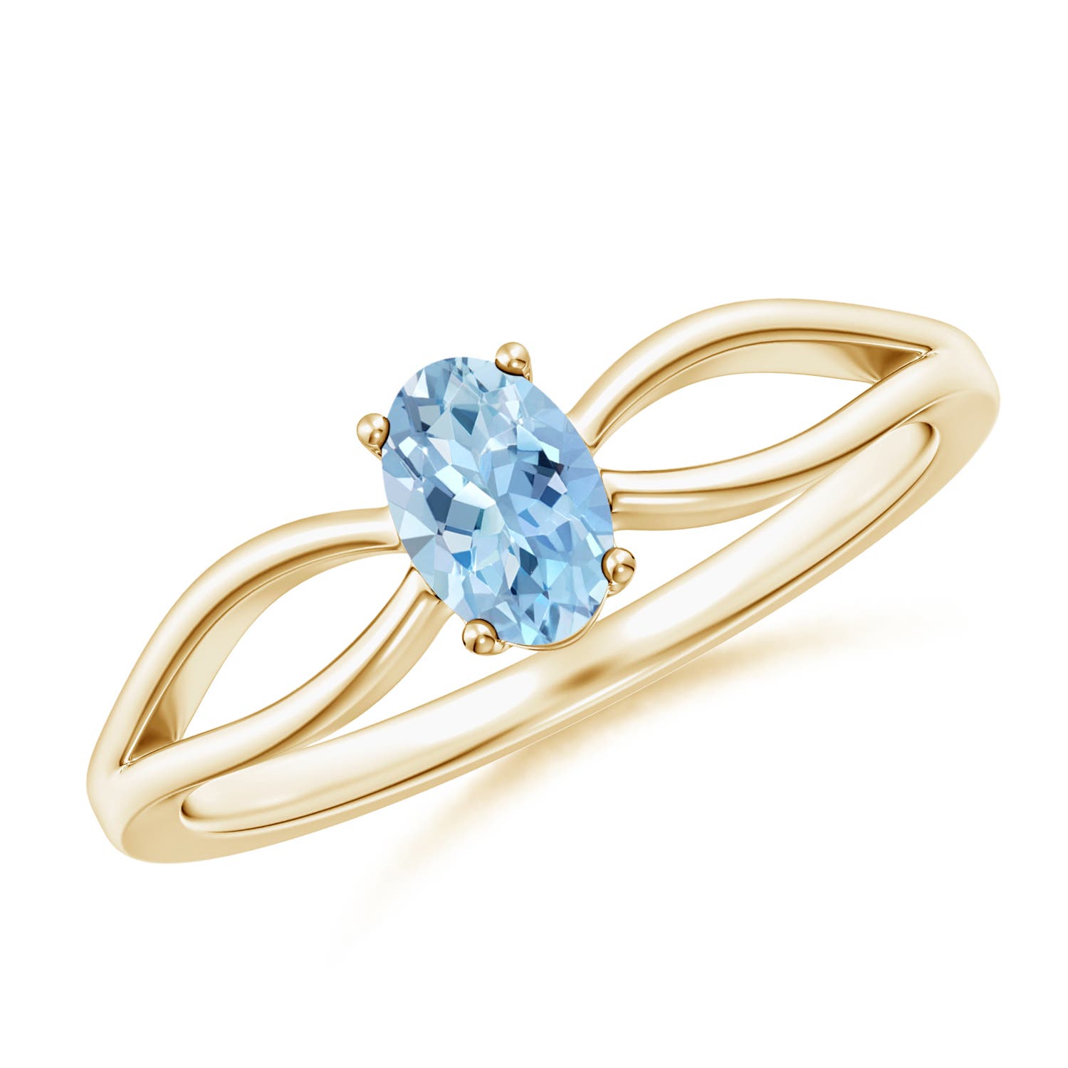 AAA - Aquamarine / 0.4 CT / 14 KT Yellow Gold