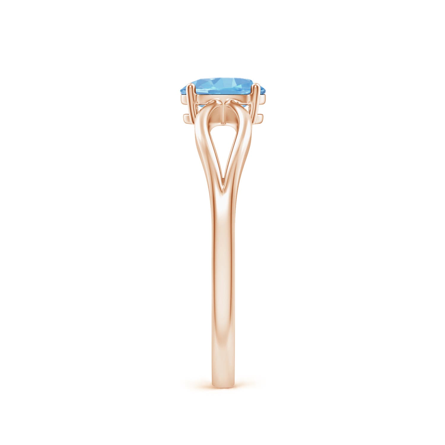 AAAA - Aquamarine / 0.4 CT / 14 KT Rose Gold