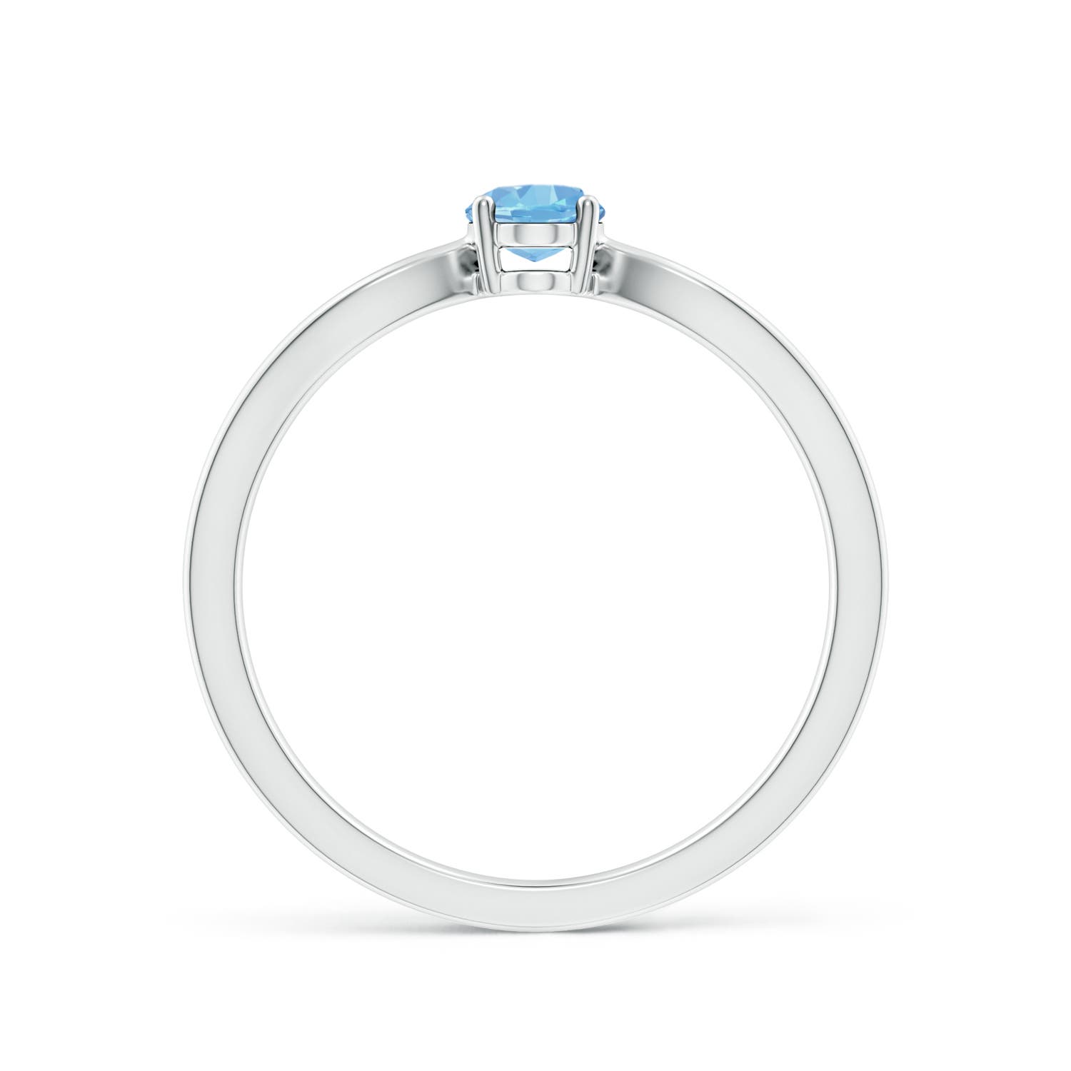 AAAA - Aquamarine / 0.4 CT / 14 KT White Gold