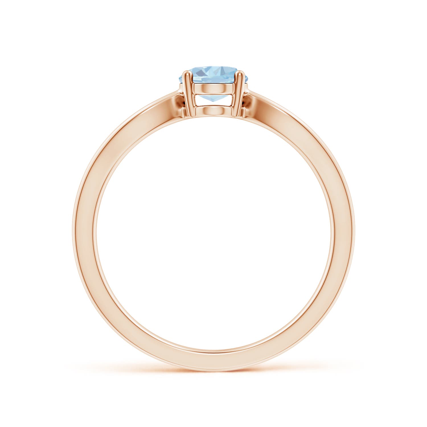 A - Aquamarine / 0.6 CT / 14 KT Rose Gold