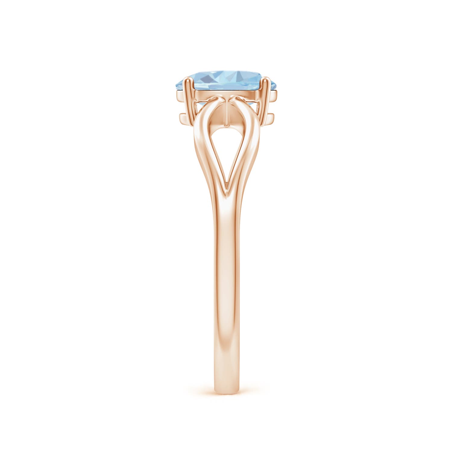 A - Aquamarine / 0.6 CT / 14 KT Rose Gold