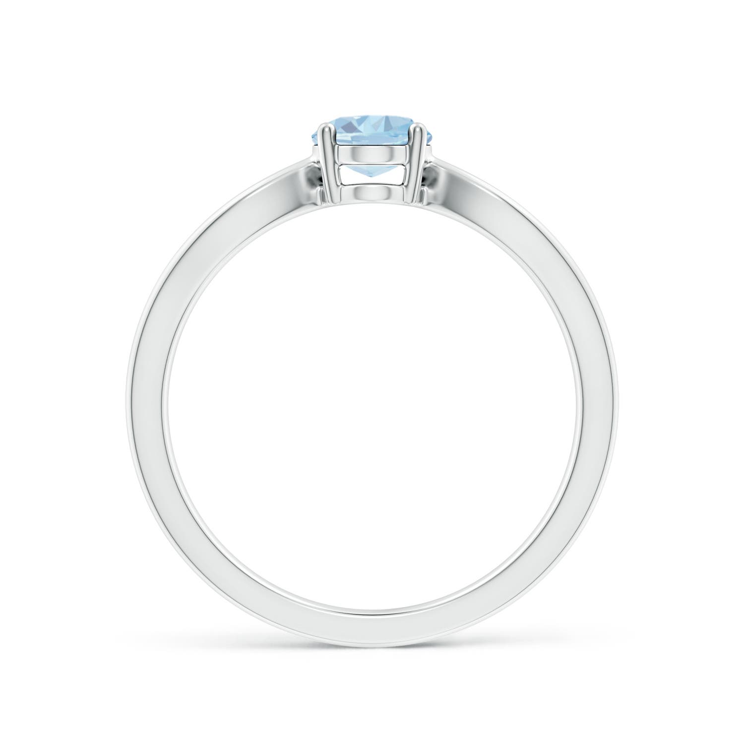 A - Aquamarine / 0.6 CT / 14 KT White Gold