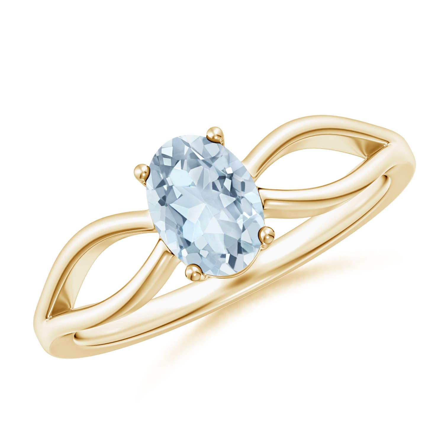 A - Aquamarine / 0.6 CT / 14 KT Yellow Gold