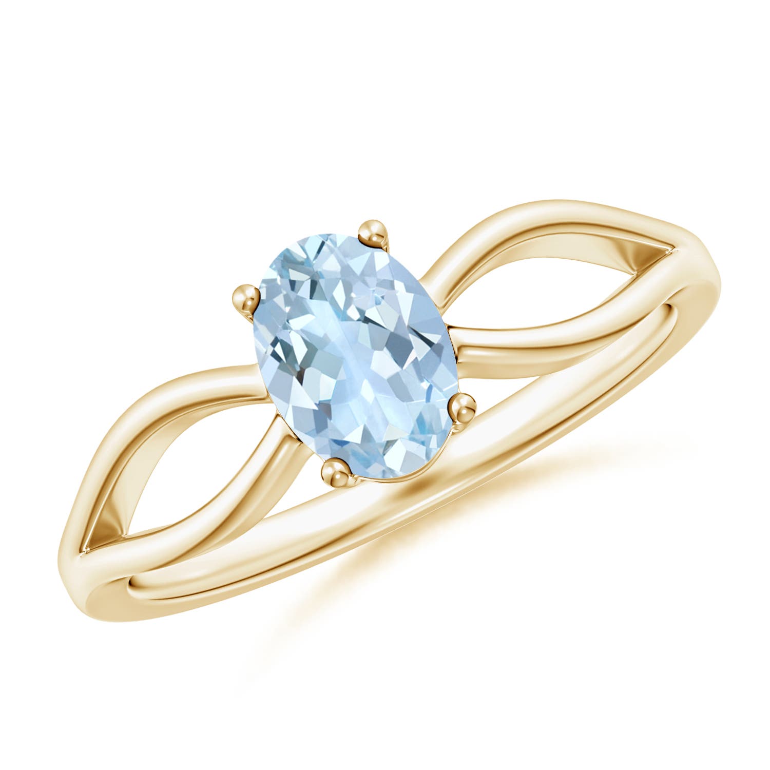 AA - Aquamarine / 0.6 CT / 14 KT Yellow Gold