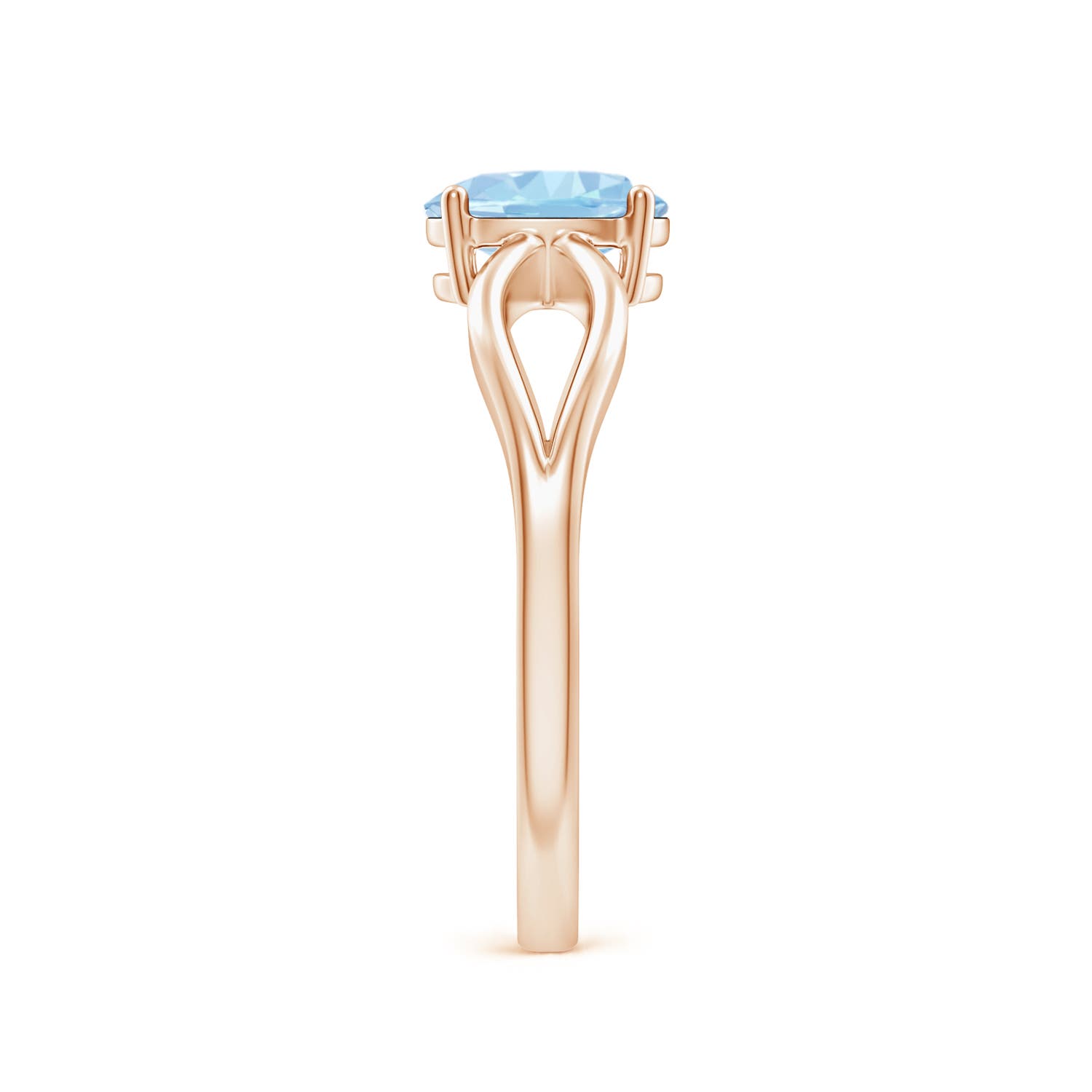 AAA - Aquamarine / 0.6 CT / 14 KT Rose Gold