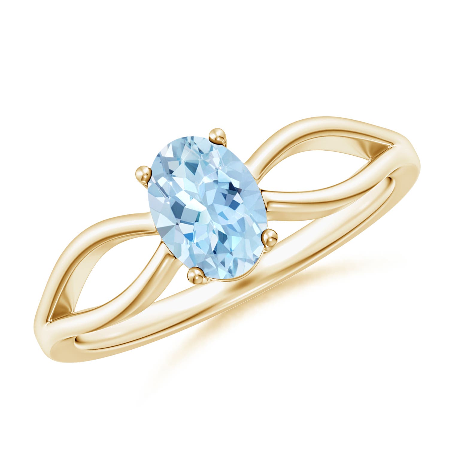 AAA - Aquamarine / 0.6 CT / 14 KT Yellow Gold