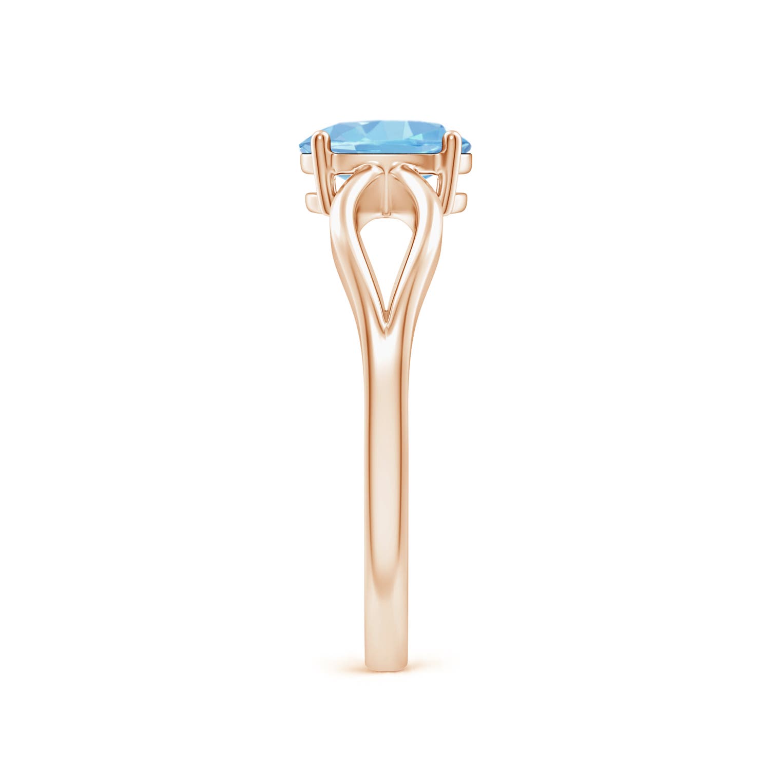 AAAA - Aquamarine / 0.6 CT / 14 KT Rose Gold