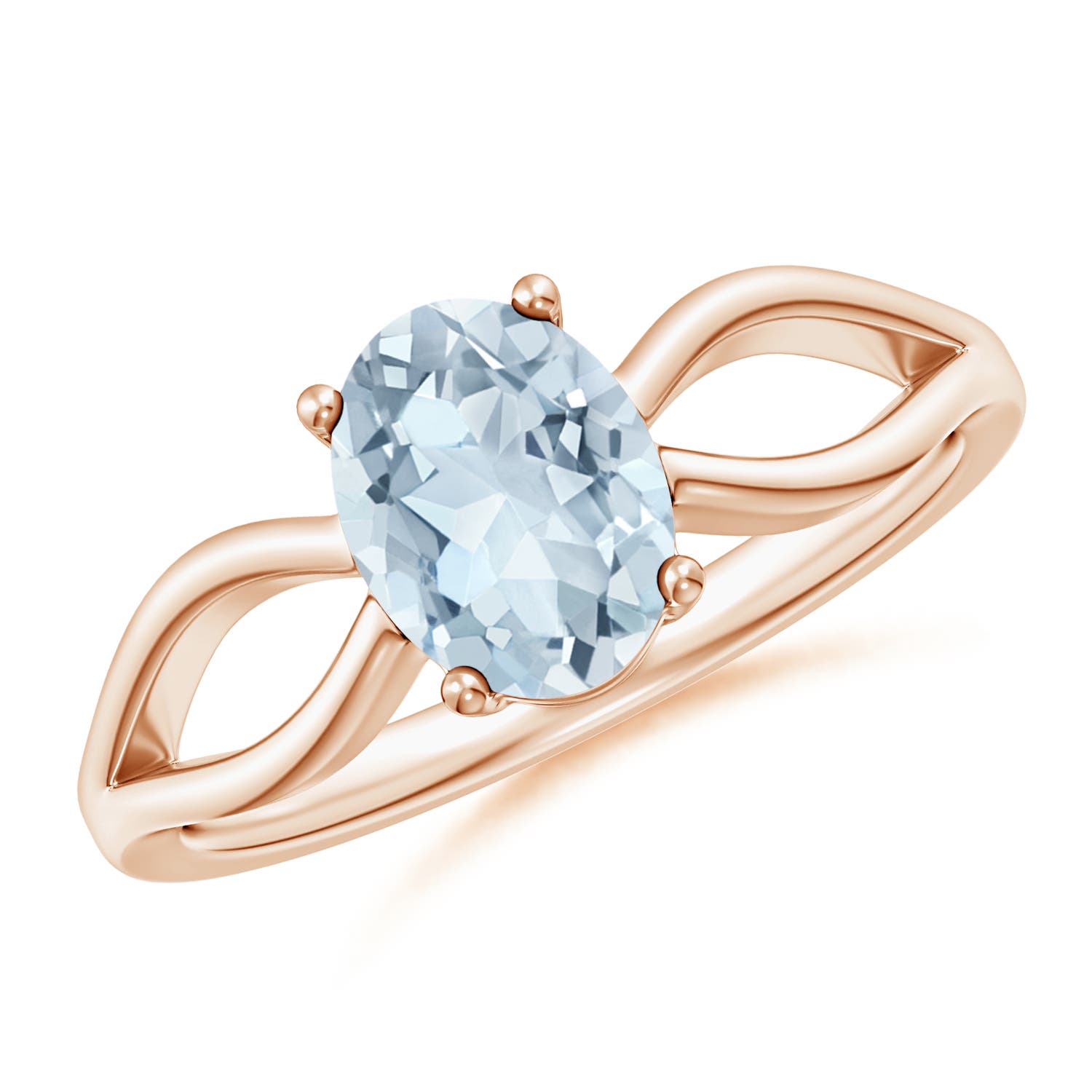 A - Aquamarine / 1 CT / 14 KT Rose Gold