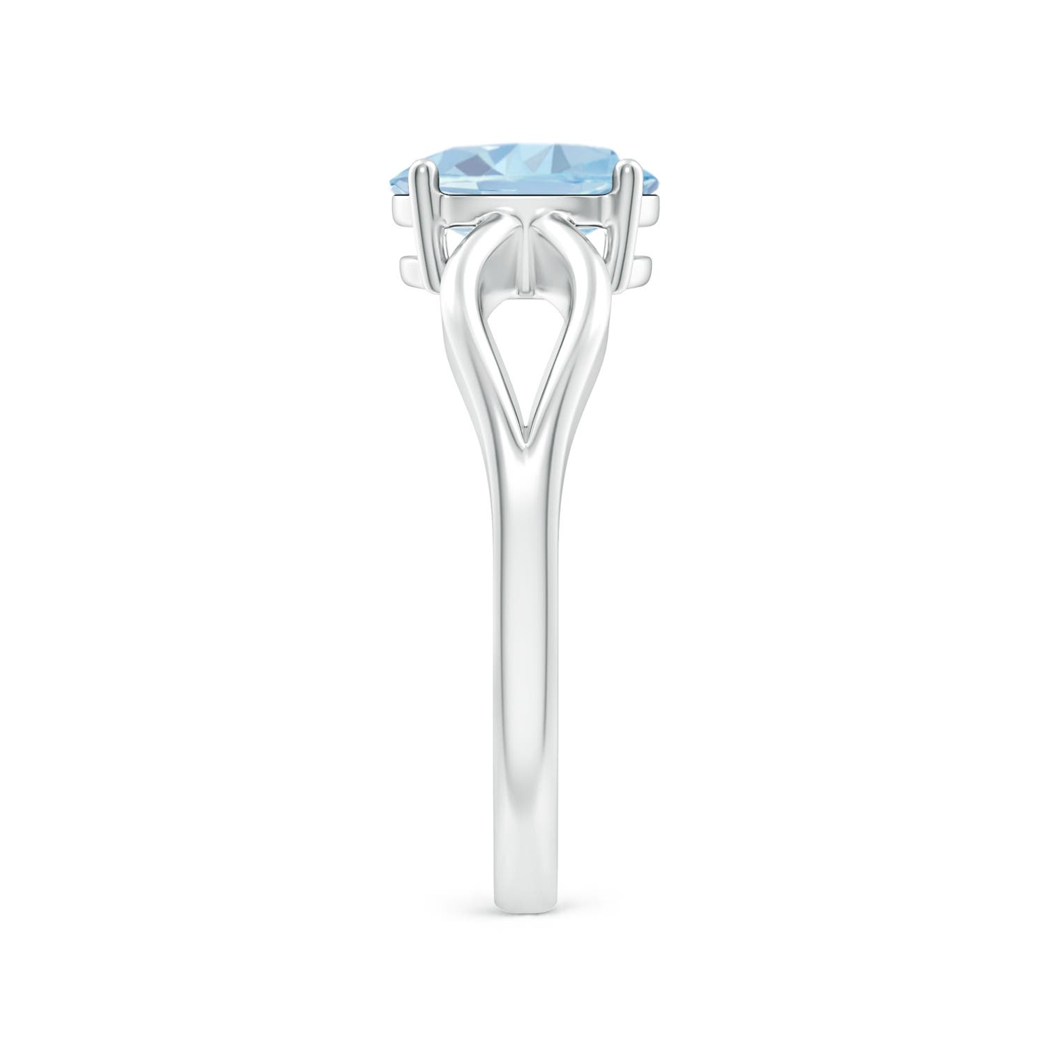 A - Aquamarine / 1 CT / 14 KT White Gold