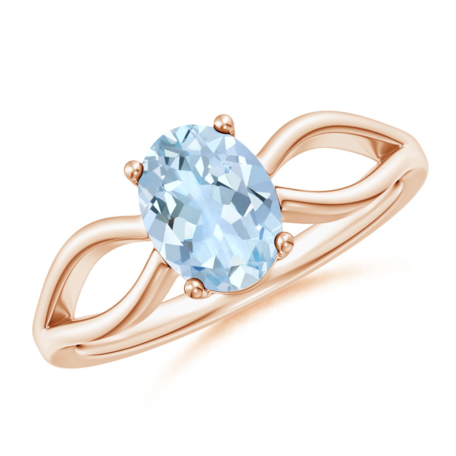 AA - Aquamarine / 1 CT / 14 KT Rose Gold