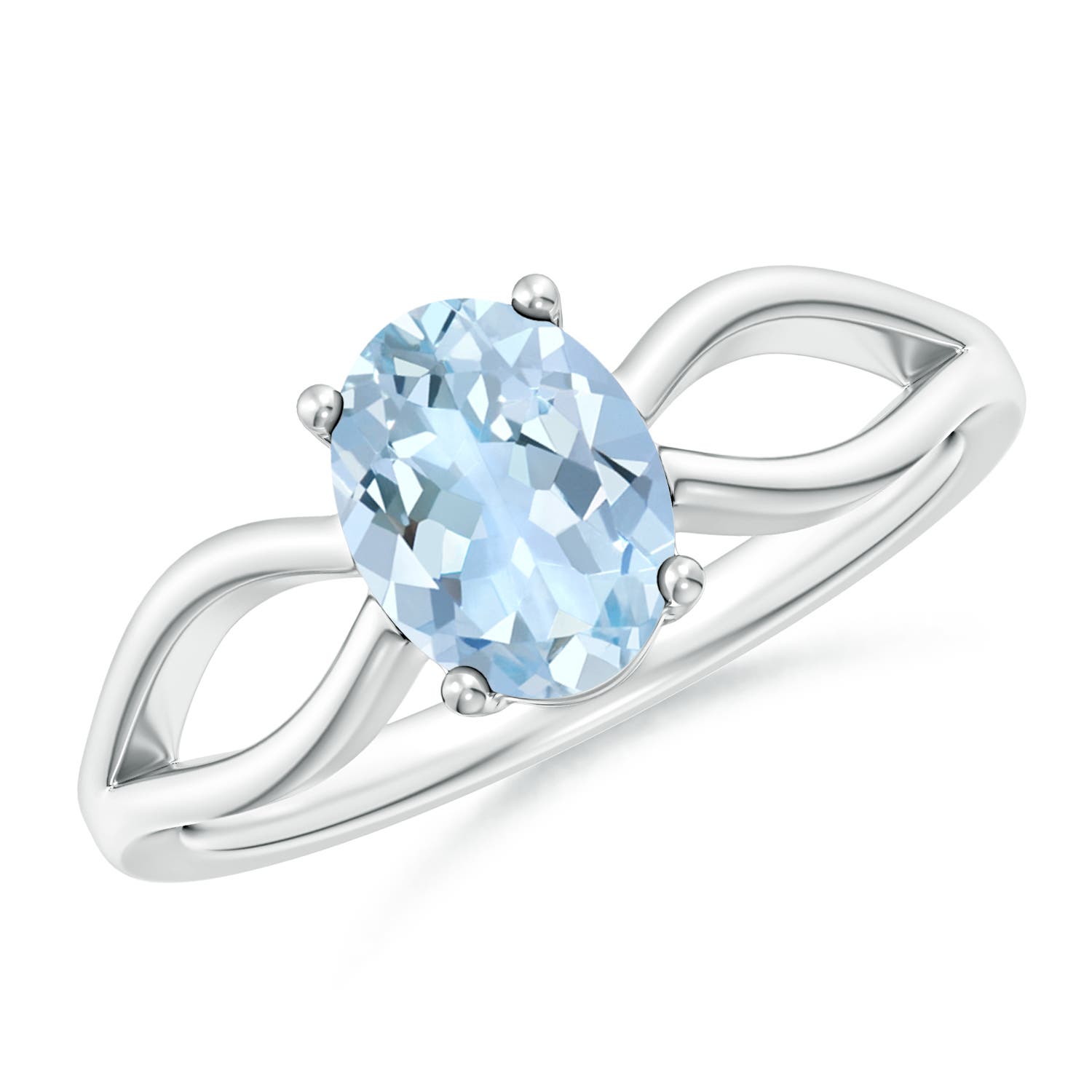 AA - Aquamarine / 1 CT / 14 KT White Gold