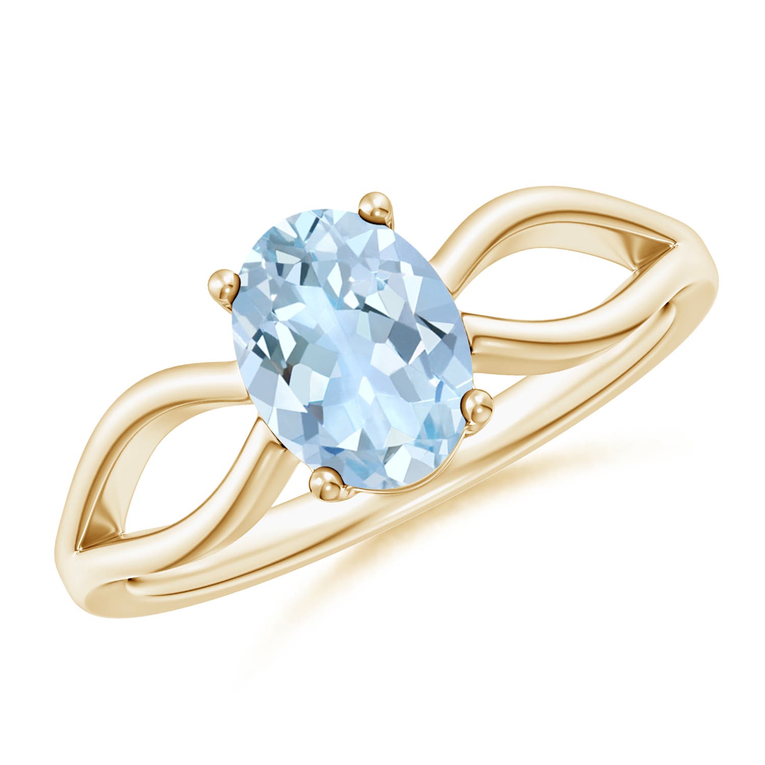 AA - Aquamarine / 1 CT / 14 KT Yellow Gold