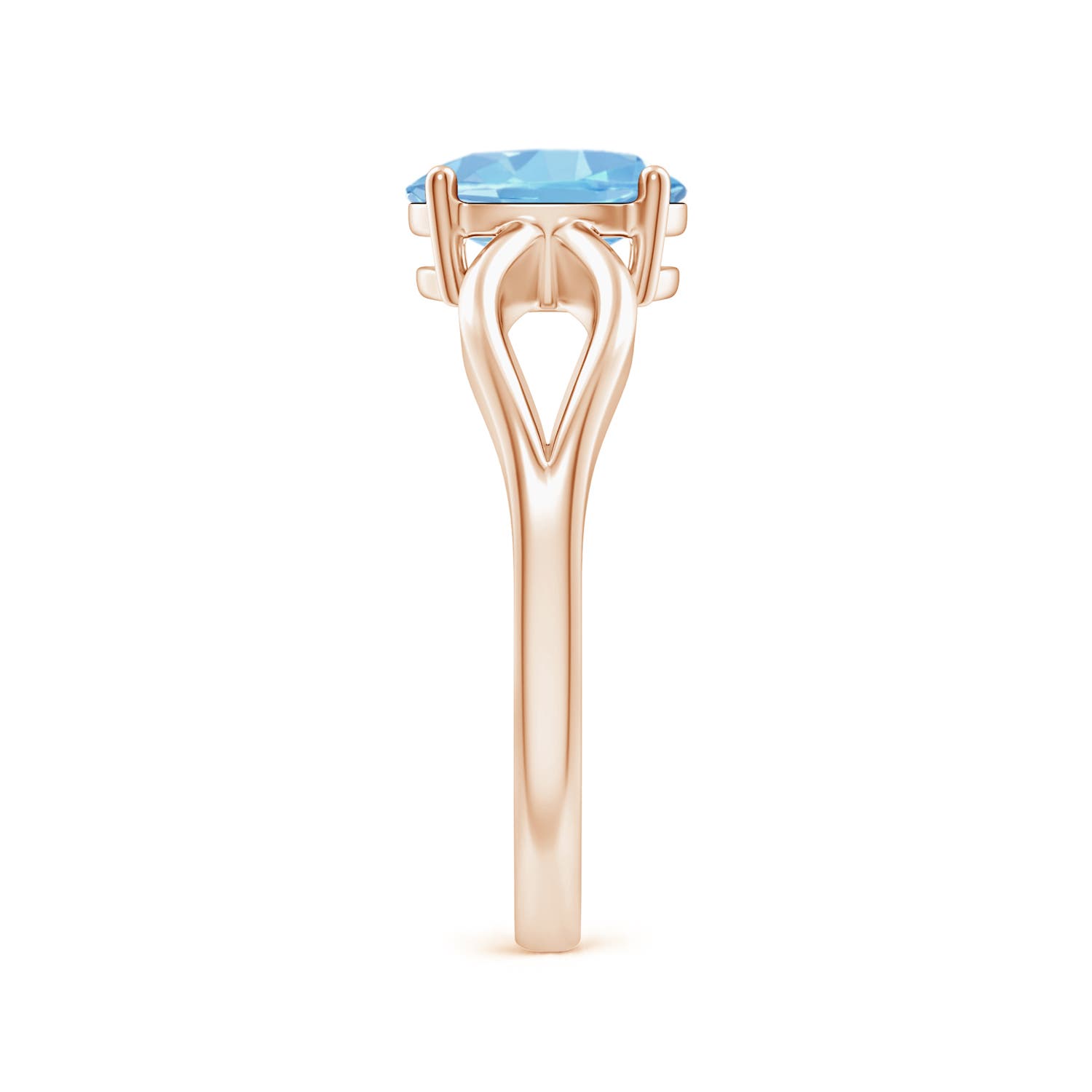 AAAA - Aquamarine / 1 CT / 14 KT Rose Gold