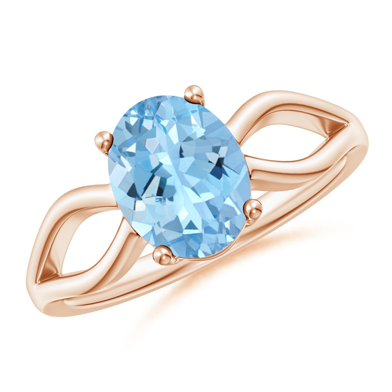 AAAA - Aquamarine / 1.5 CT / 14 KT Rose Gold