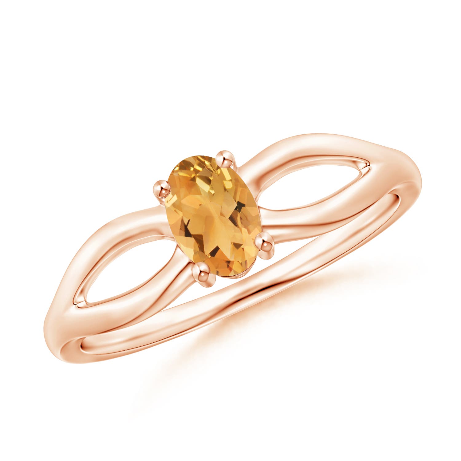 A - Citrine / 0.4 CT / 14 KT Rose Gold