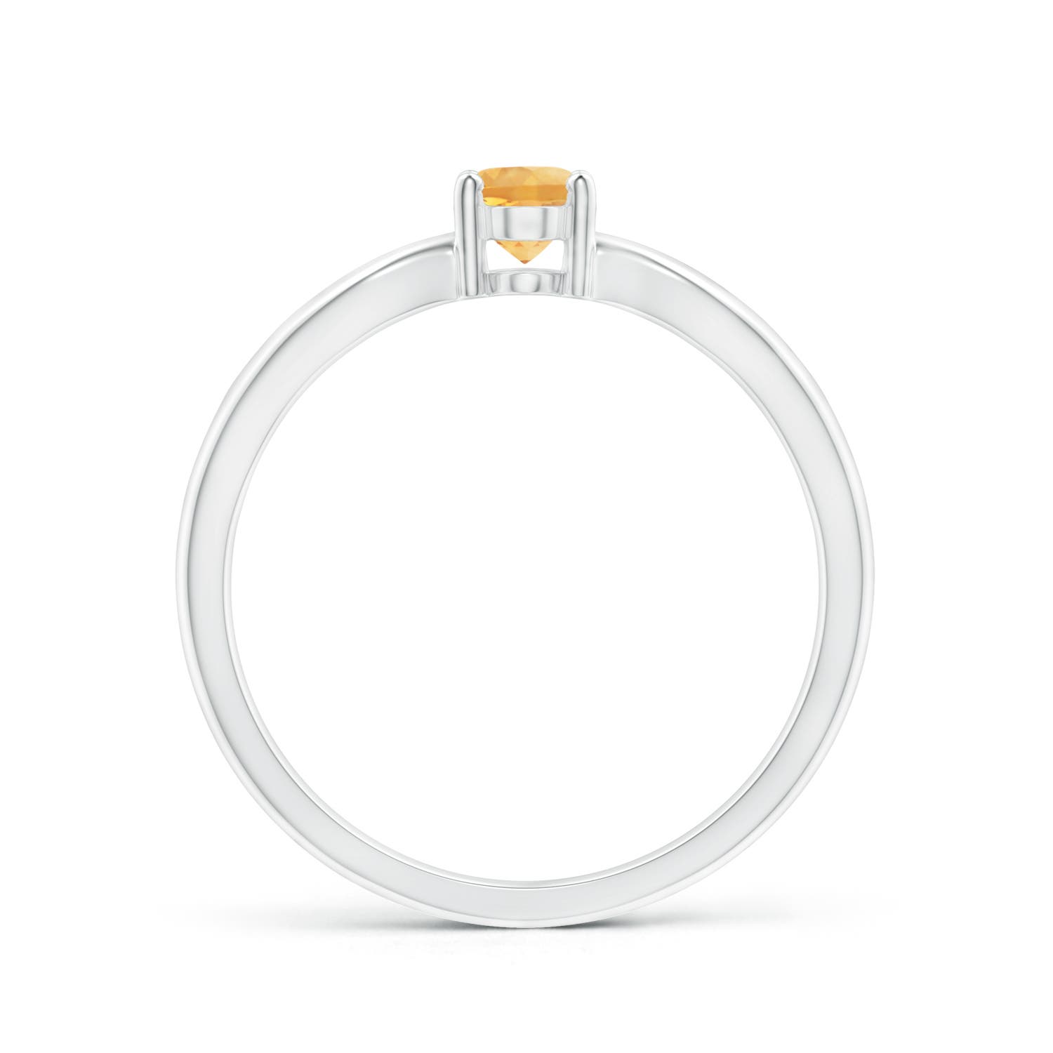 A - Citrine / 0.4 CT / 14 KT White Gold