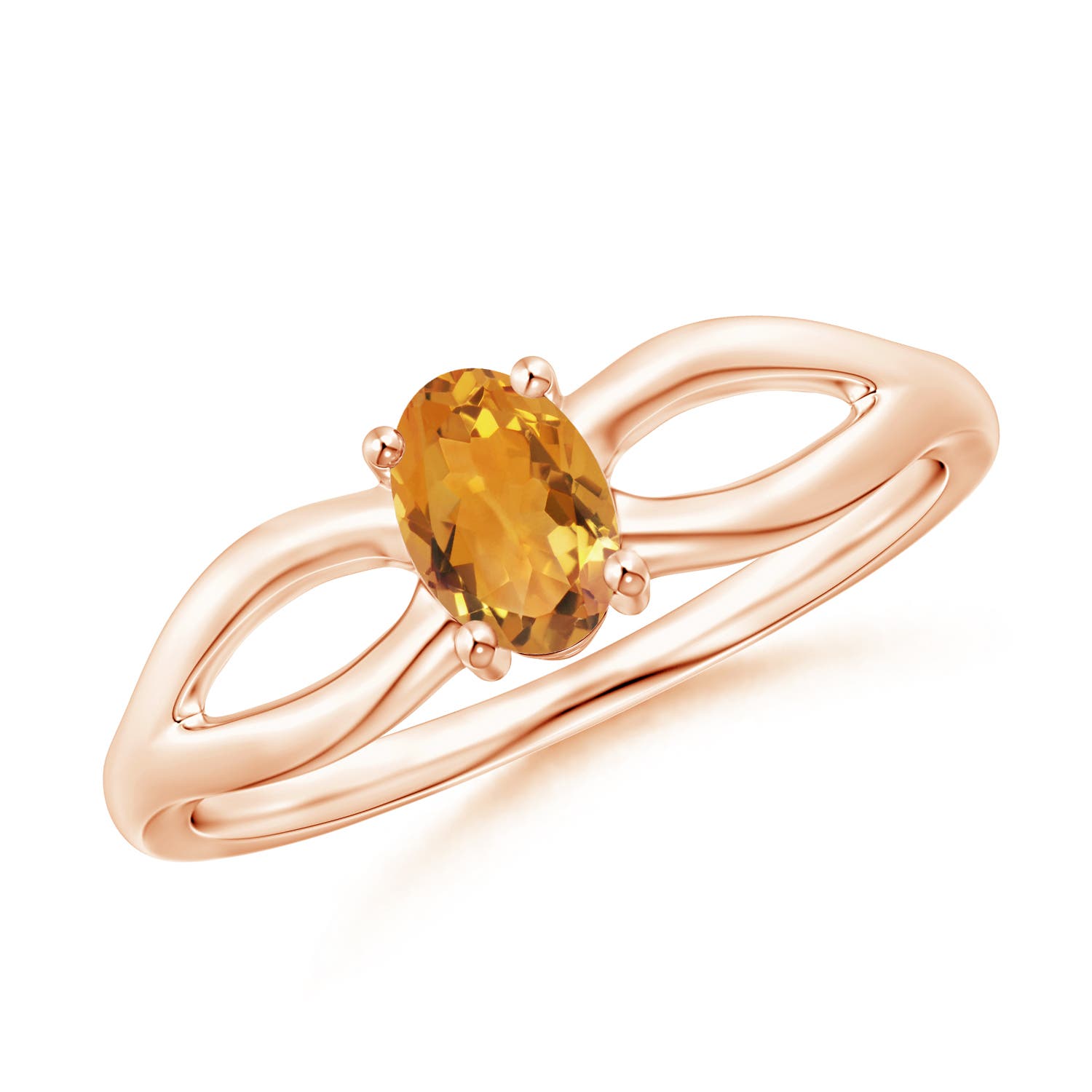 AA - Citrine / 0.4 CT / 14 KT Rose Gold