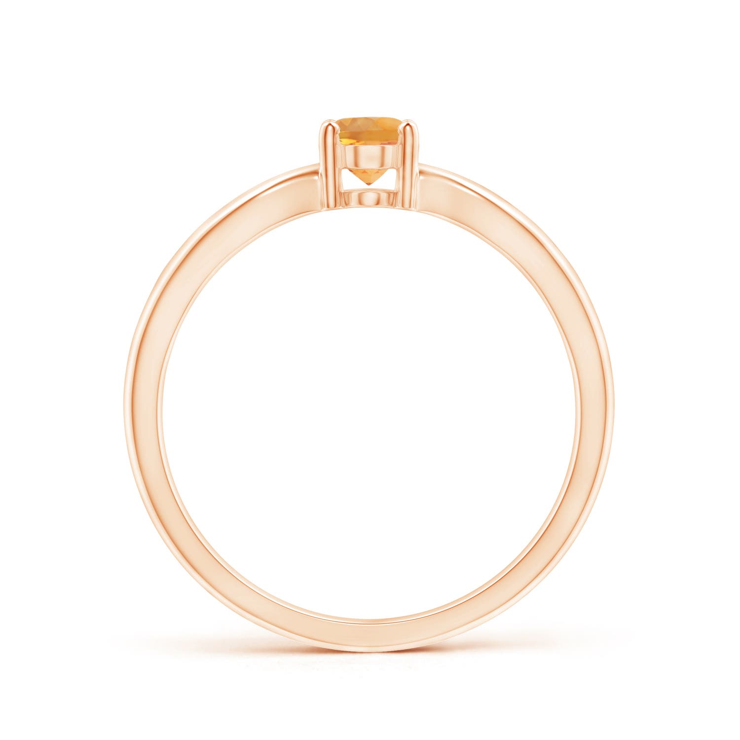 AA - Citrine / 0.4 CT / 14 KT Rose Gold