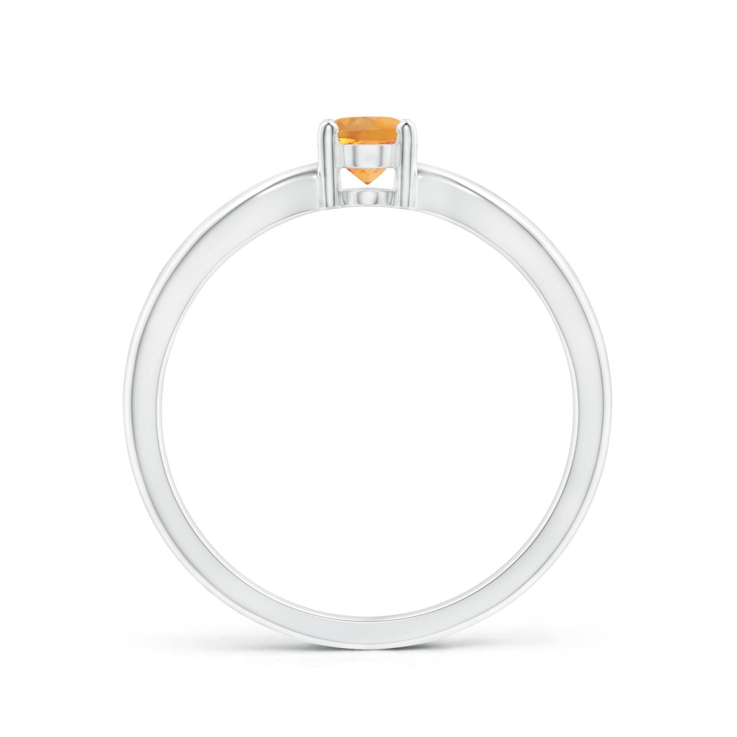 AA - Citrine / 0.4 CT / 14 KT White Gold