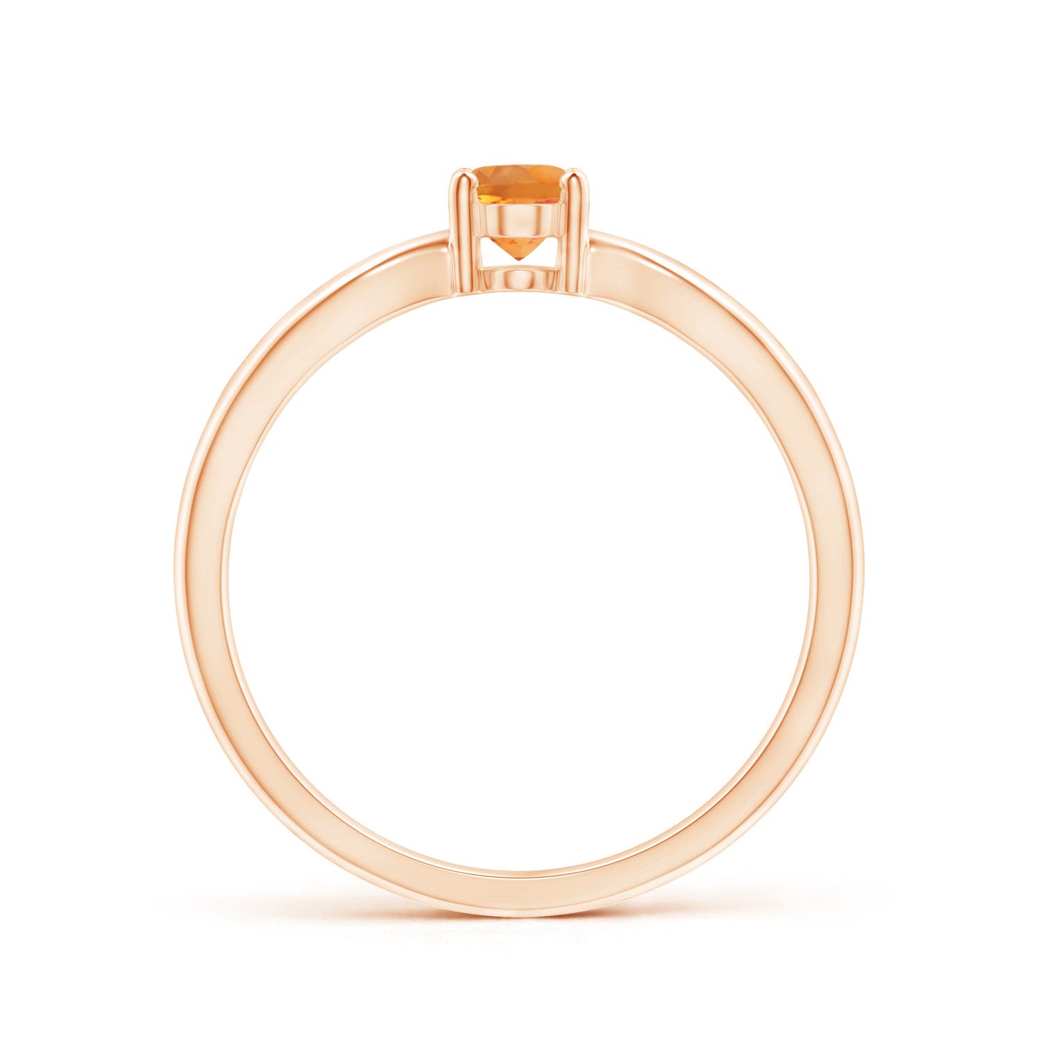 AAA - Citrine / 0.4 CT / 14 KT Rose Gold