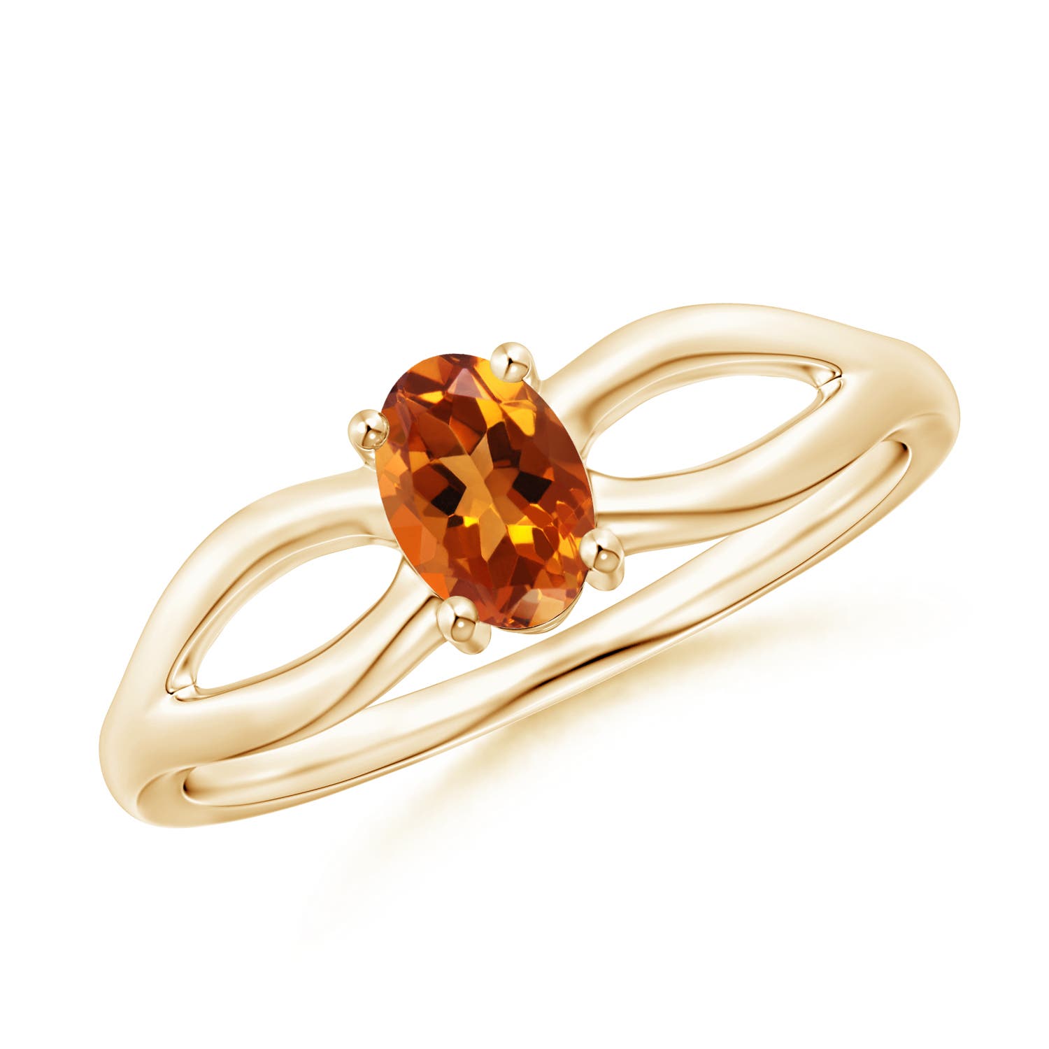 AAAA - Citrine / 0.4 CT / 14 KT Yellow Gold