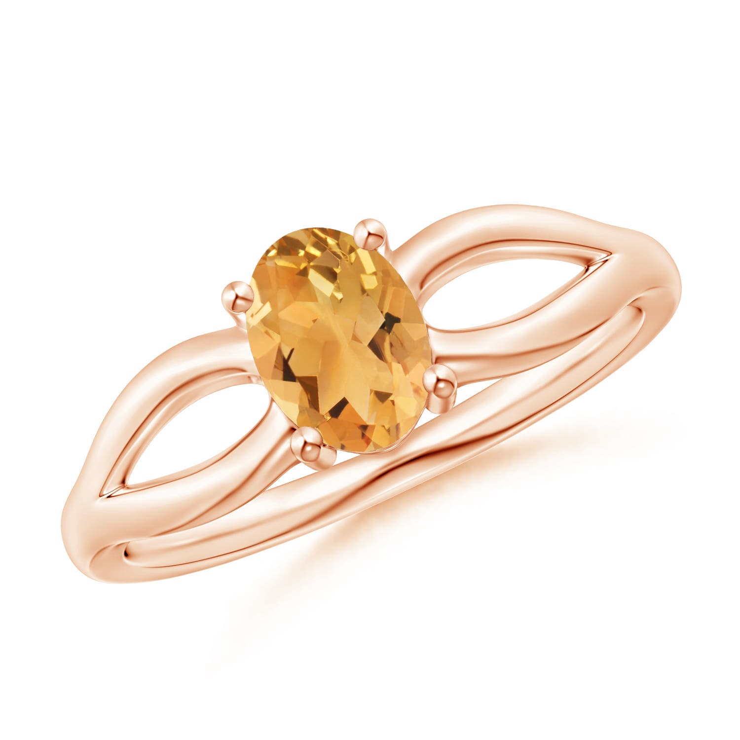 A - Citrine / 0.75 CT / 14 KT Rose Gold