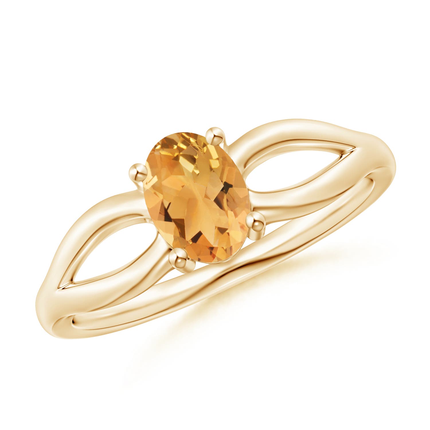 A - Citrine / 0.75 CT / 14 KT Yellow Gold